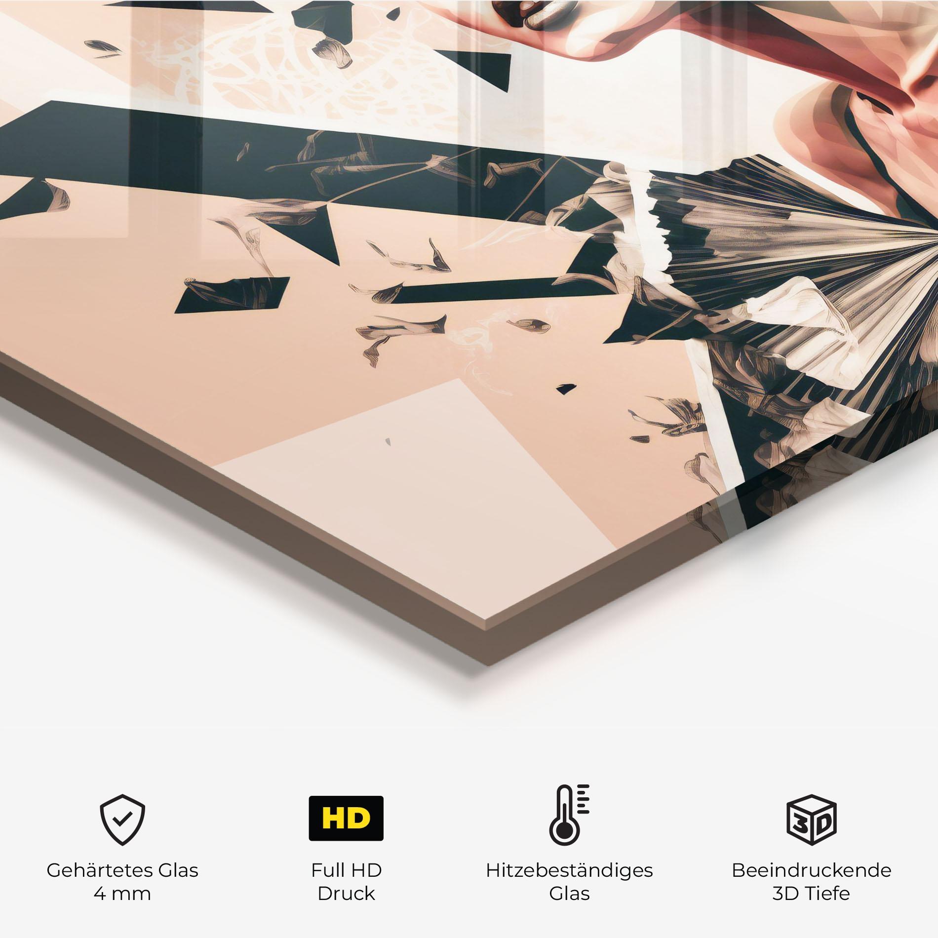 Küchenrückwand Glas Fashionista Design mockup 2