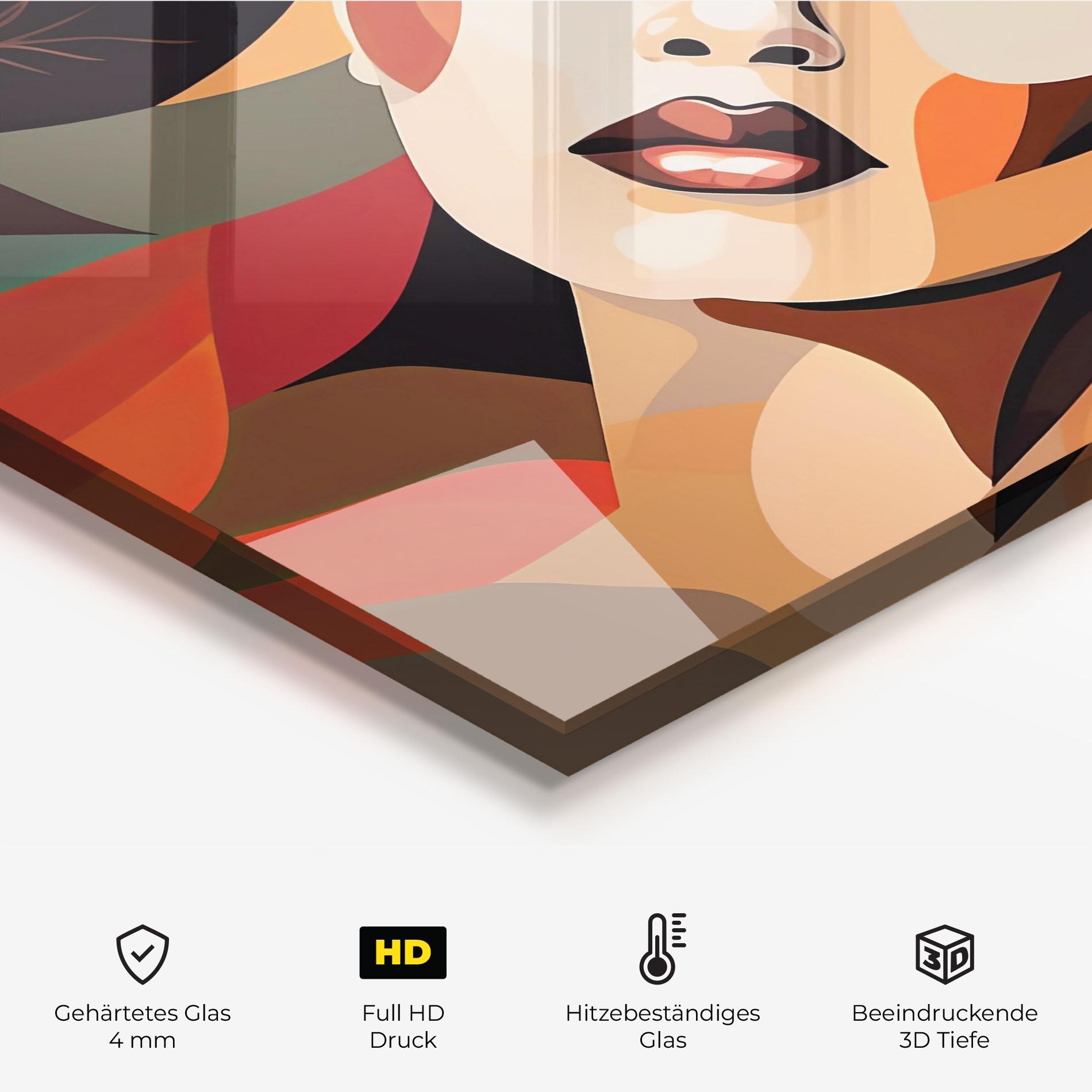 Küchenrückwand Glas Modern Makeup mockup 2