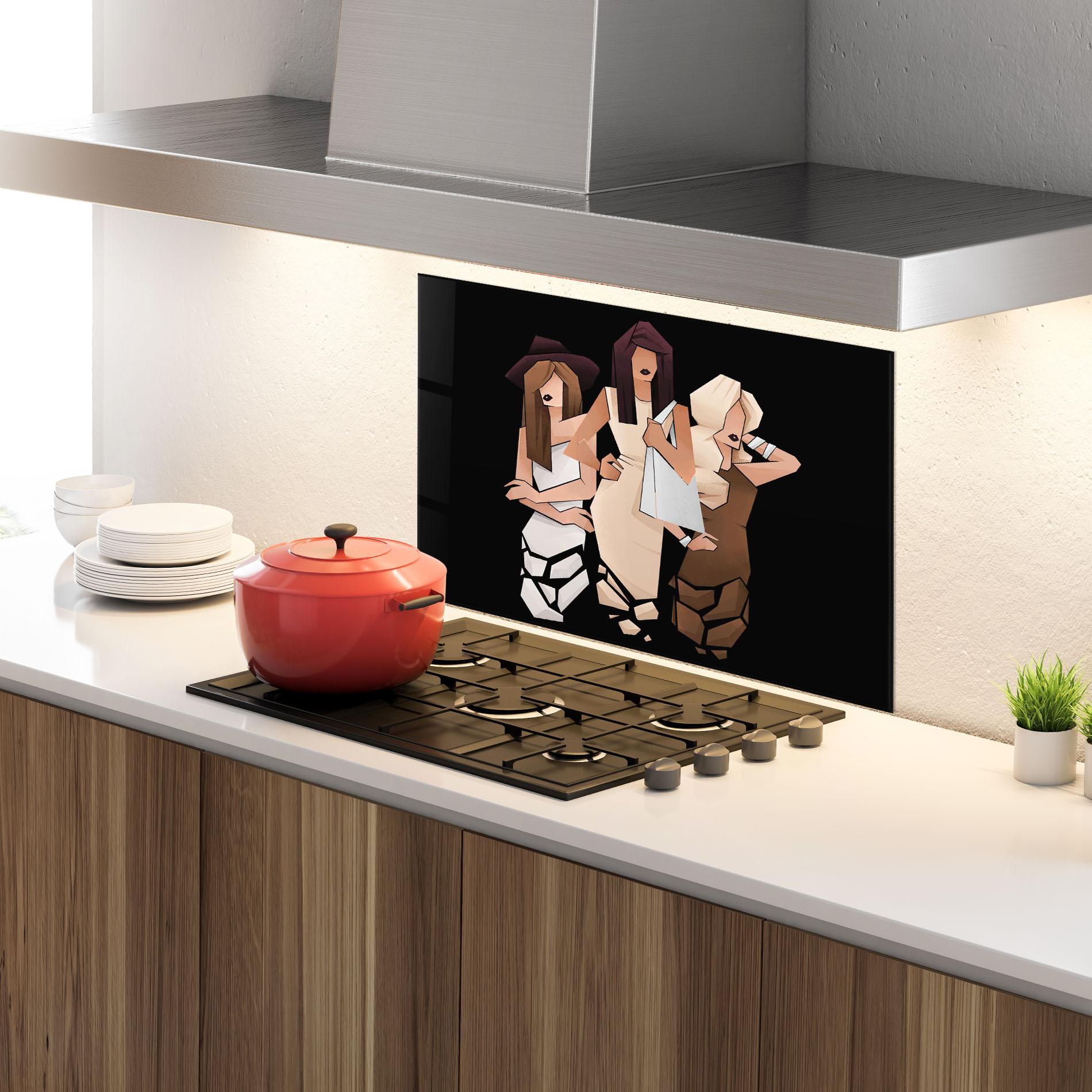Küchenrückwand Glas Best Friends mockup 4
