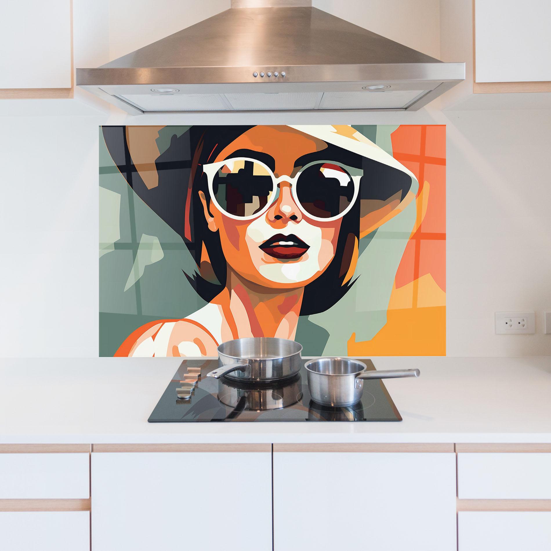 Küchenrückwand Glas Modern Design Style mockup 5