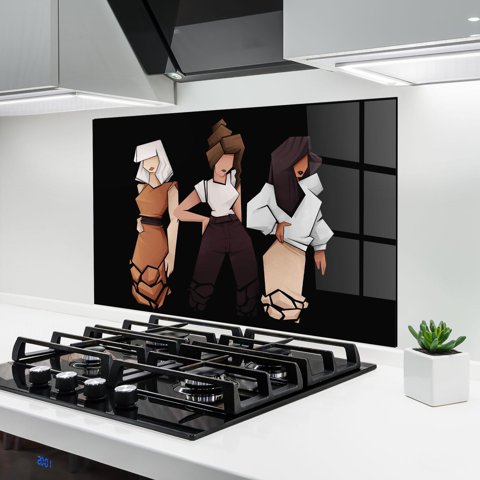 Küchenrückwand Glas Bussines Women mockup 6