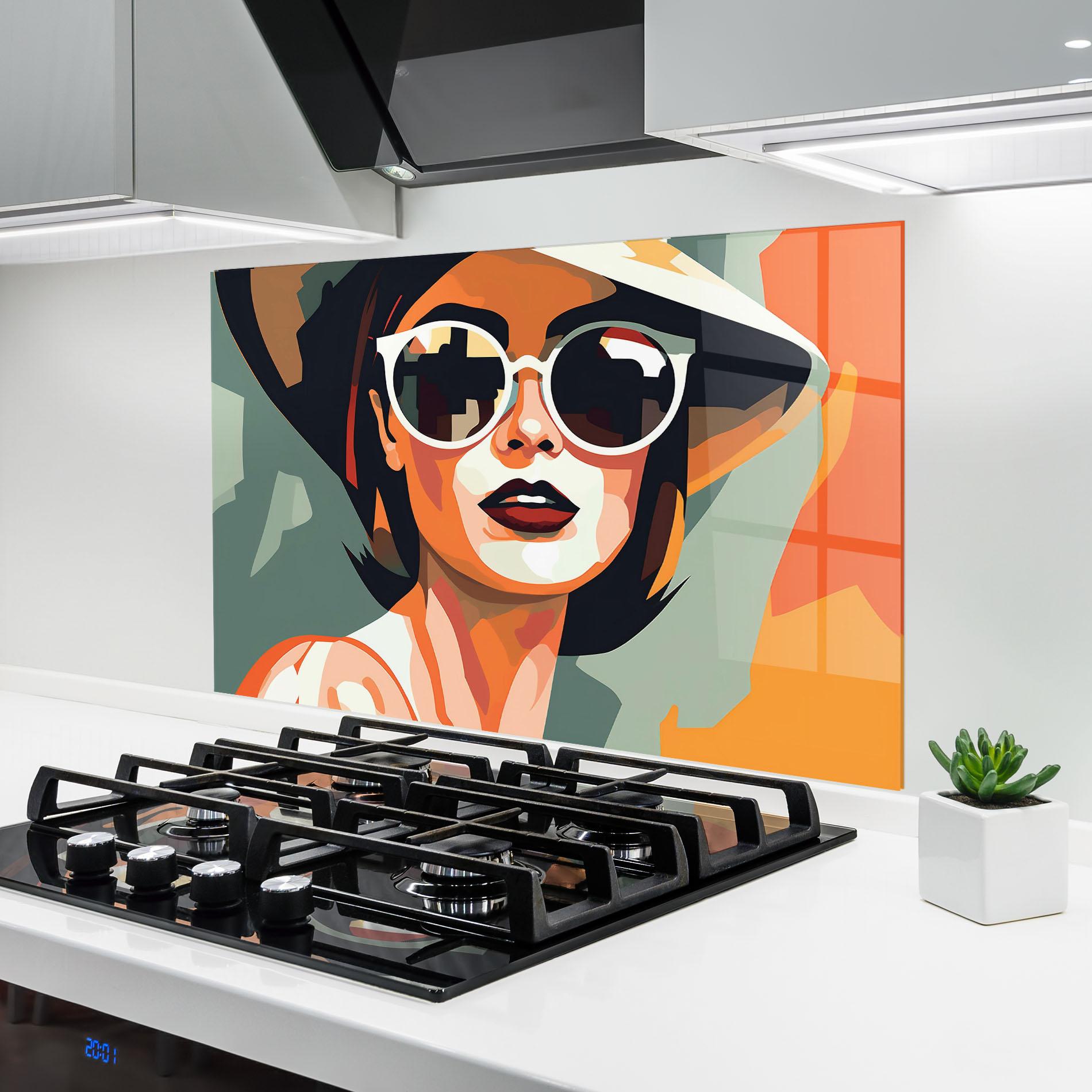 Küchenrückwand Glas Modern Design Style mockup 6