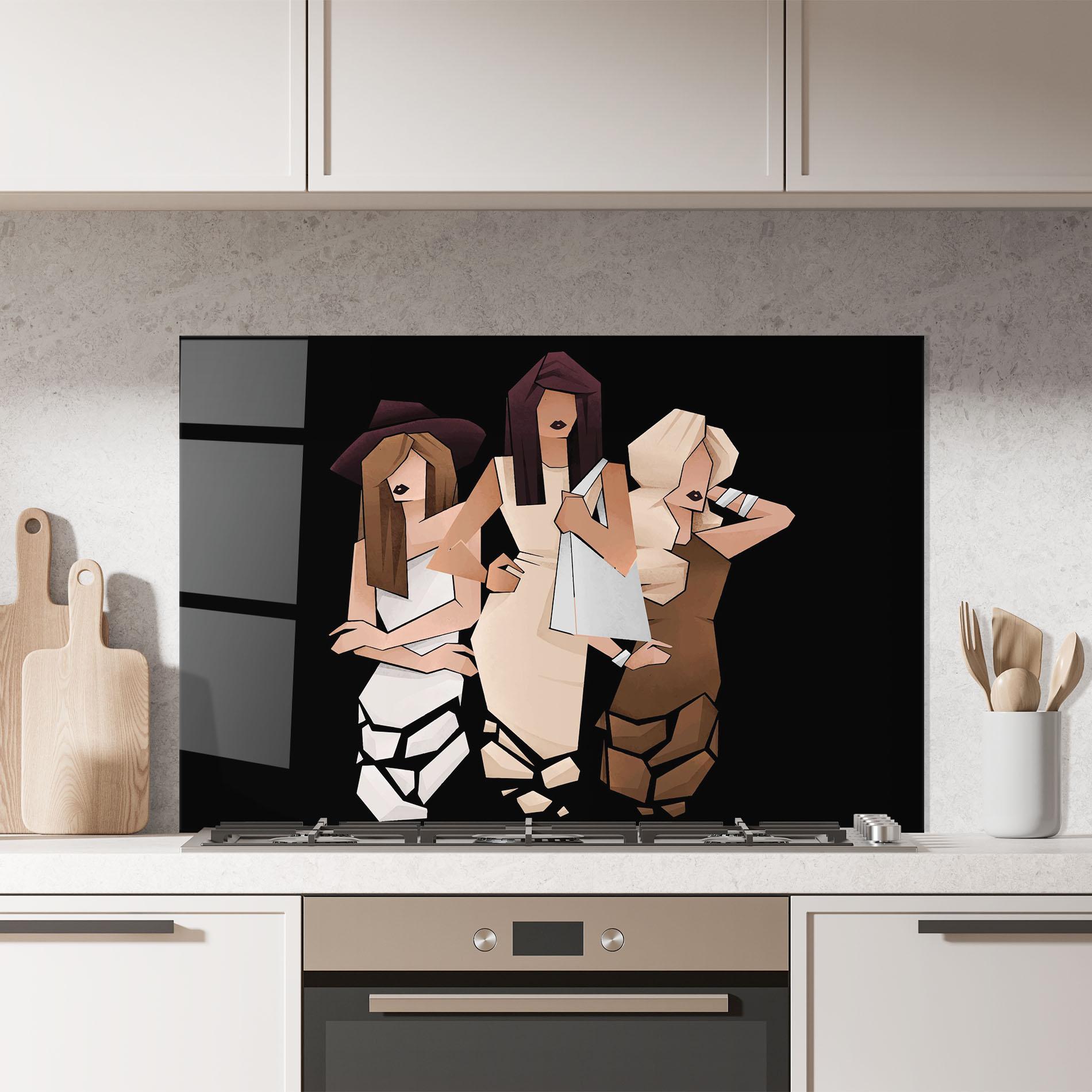 Küchenrückwand Glas Best Friends mockup 7