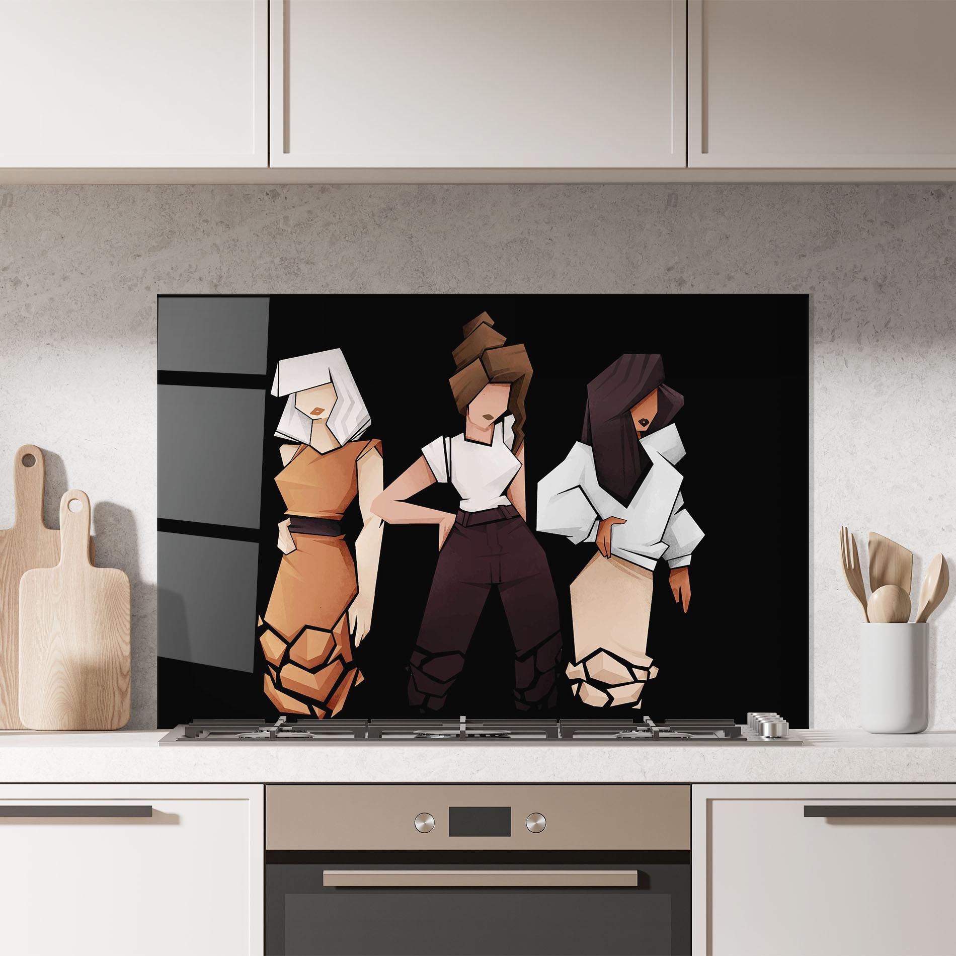 Küchenrückwand Glas Bussines Women mockup 7