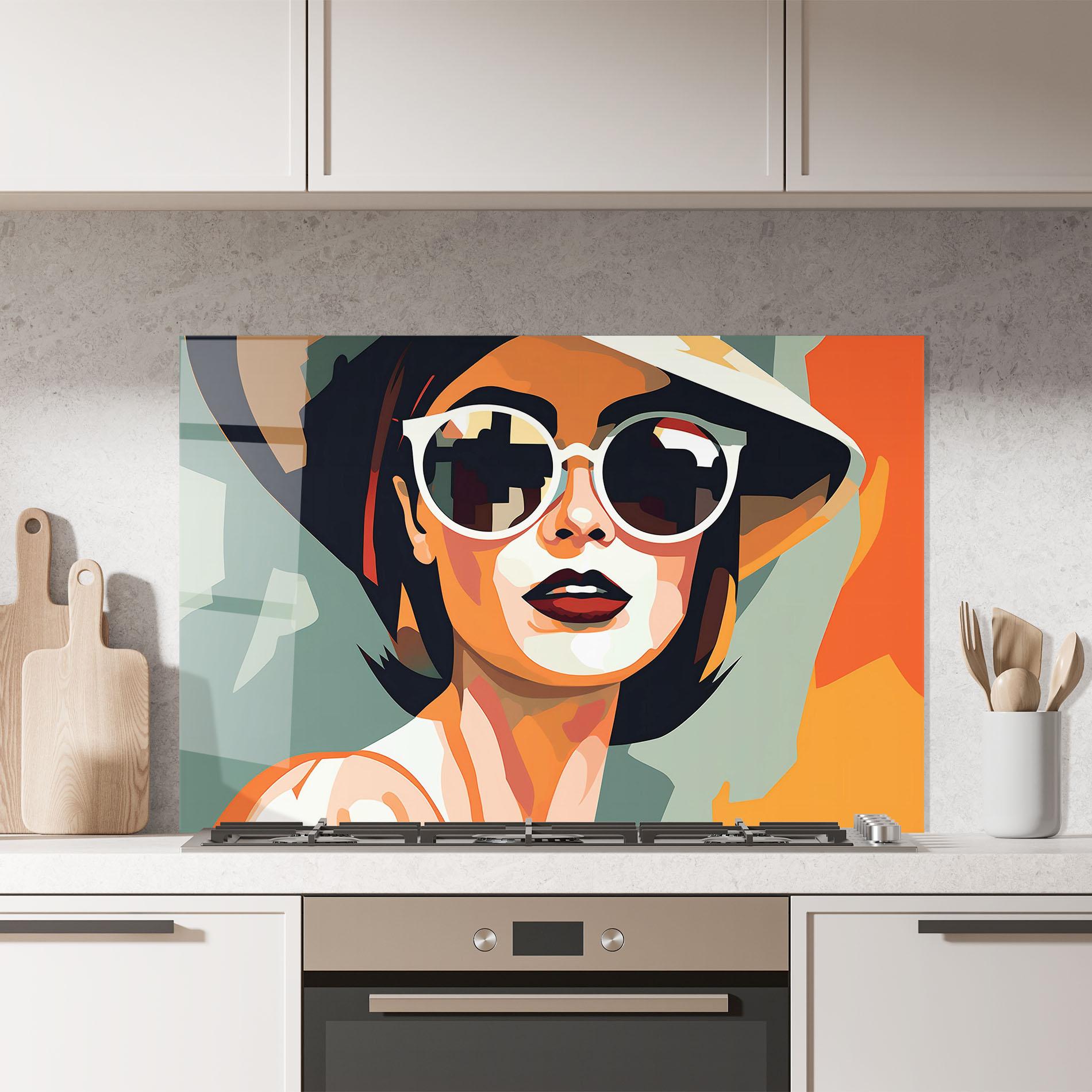 Küchenrückwand Glas Modern Design Style mockup 7