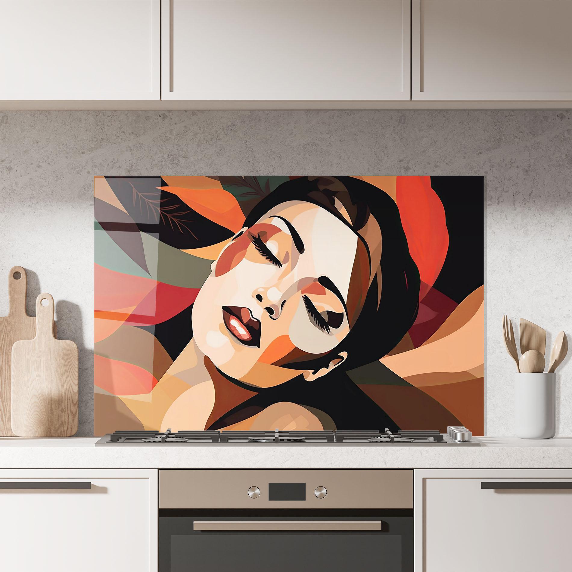 Küchenrückwand Glas Modern Makeup mockup 7