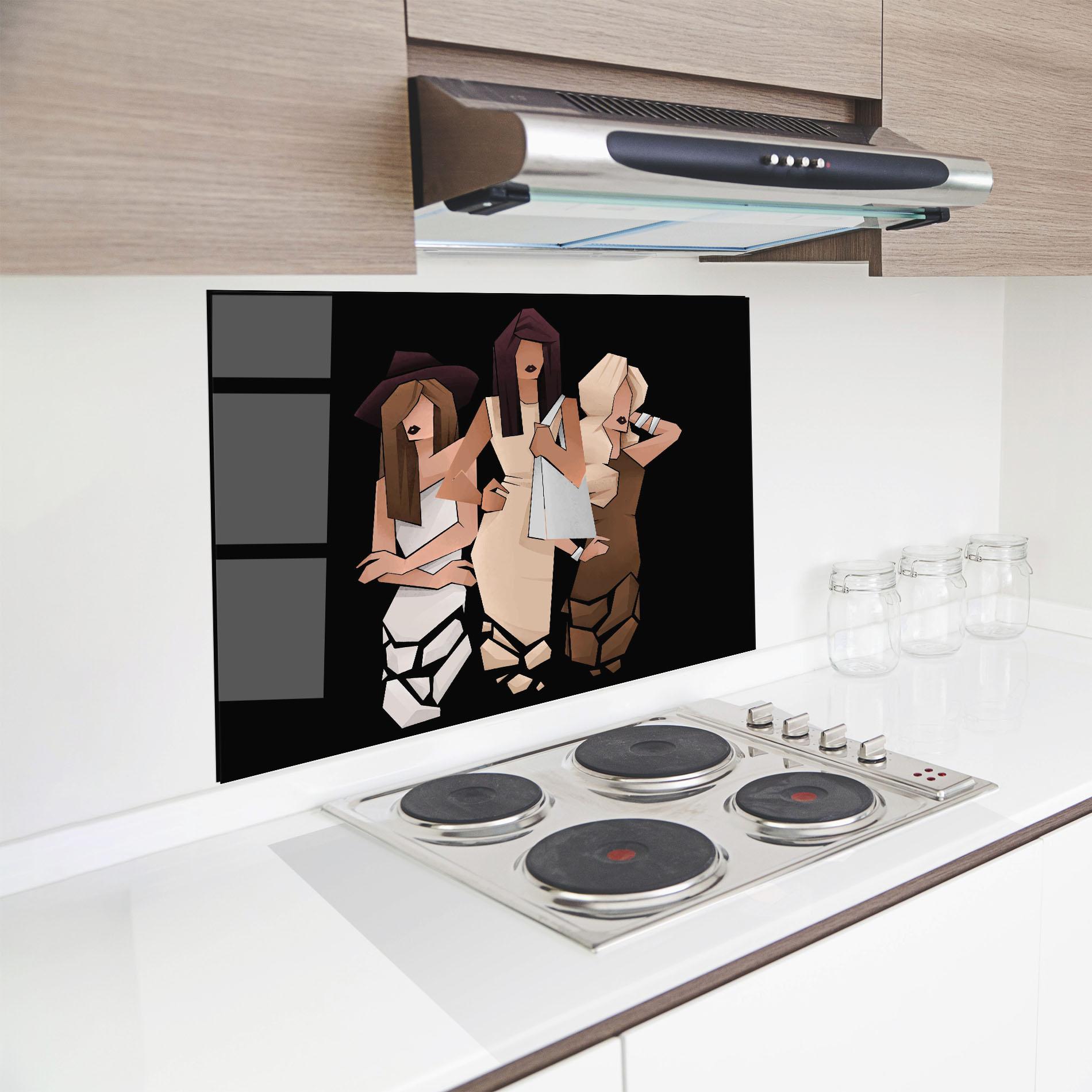 Küchenrückwand Glas Best Friends mockup 8