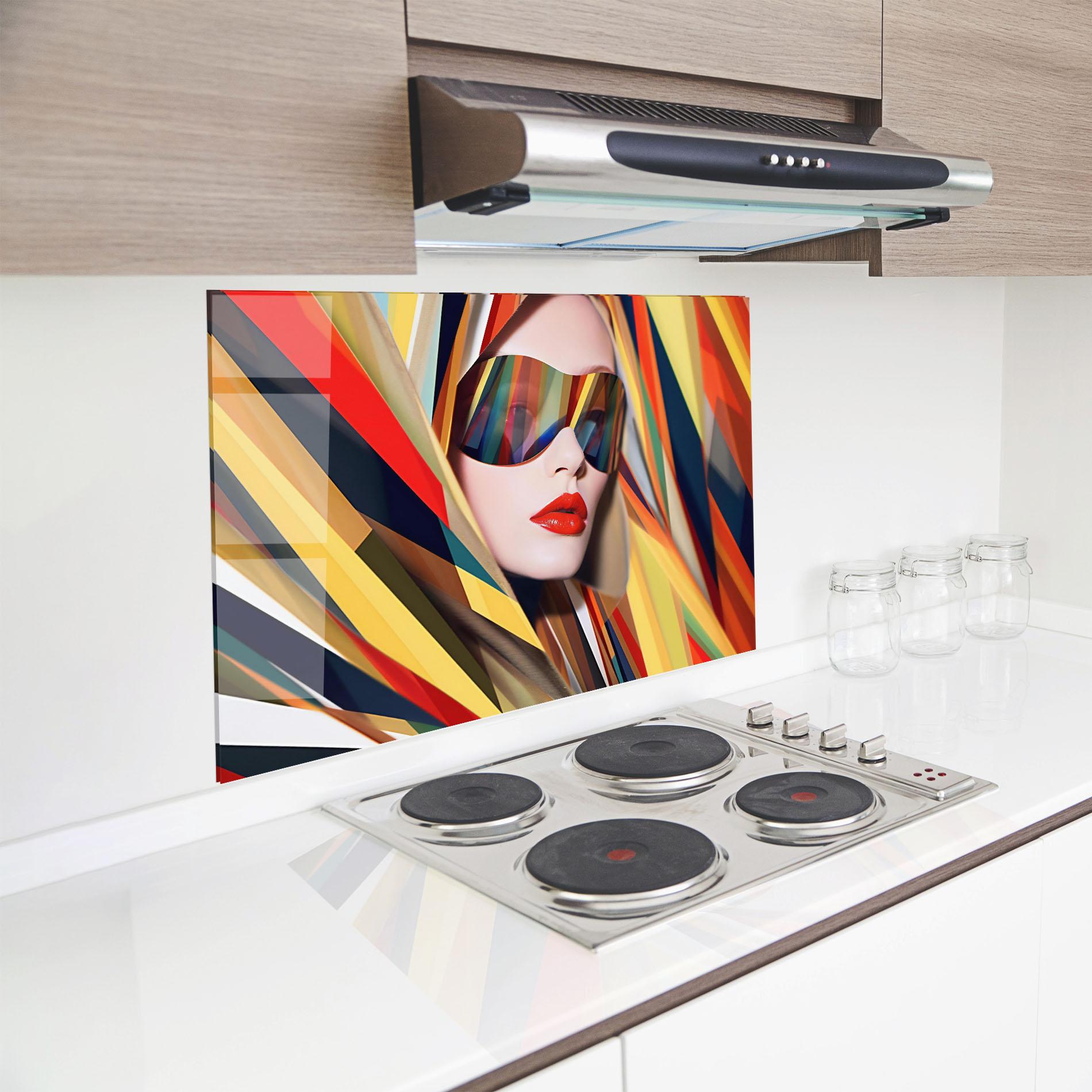 Küchenrückwand Glas Colorful Sunglasses mockup 8