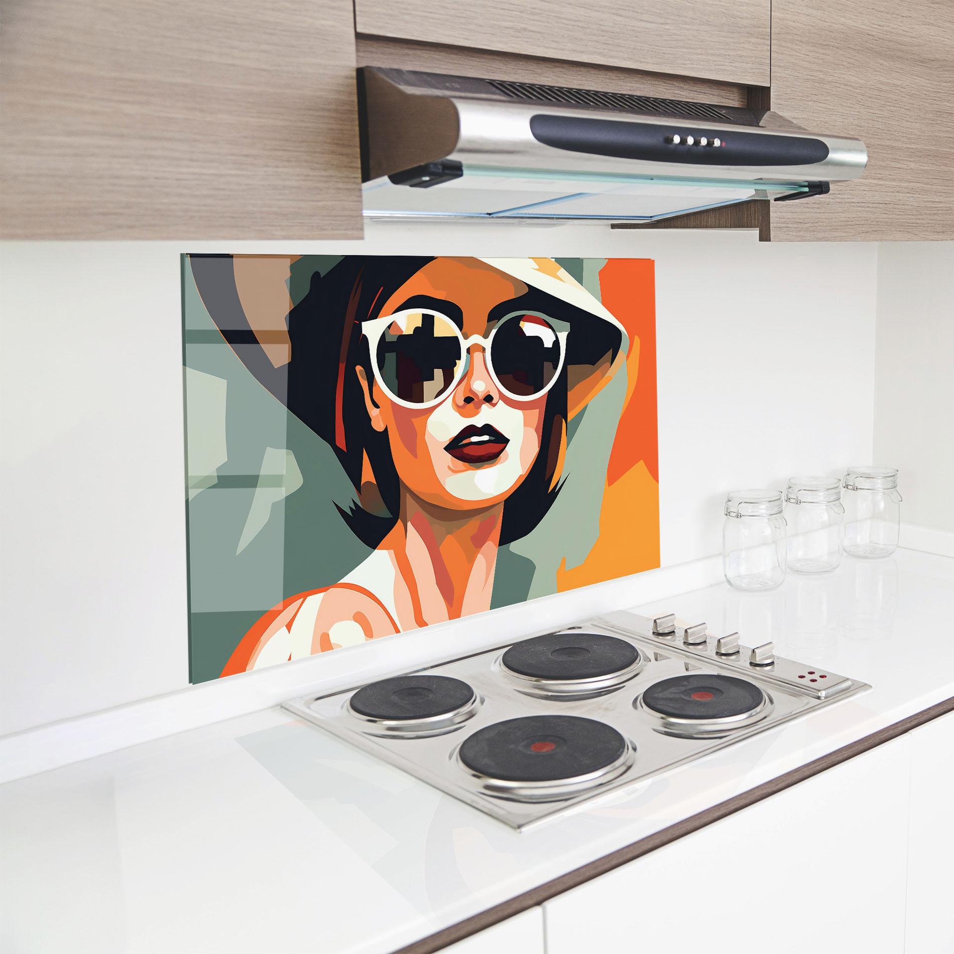 Küchenrückwand Glas Modern Design Style mockup 8