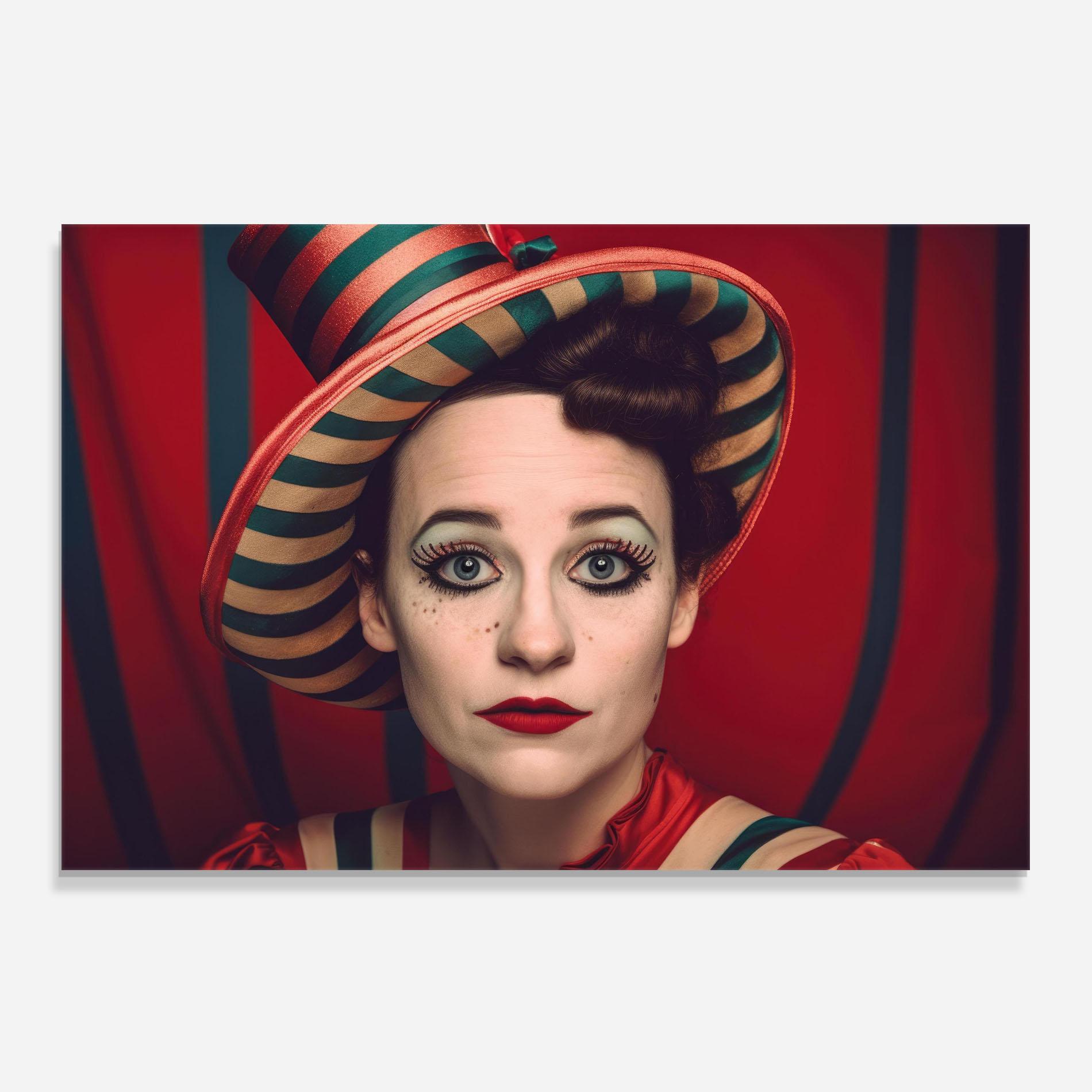 Küchenrückwand Glas Carnival Vintage Portrait mockup 0