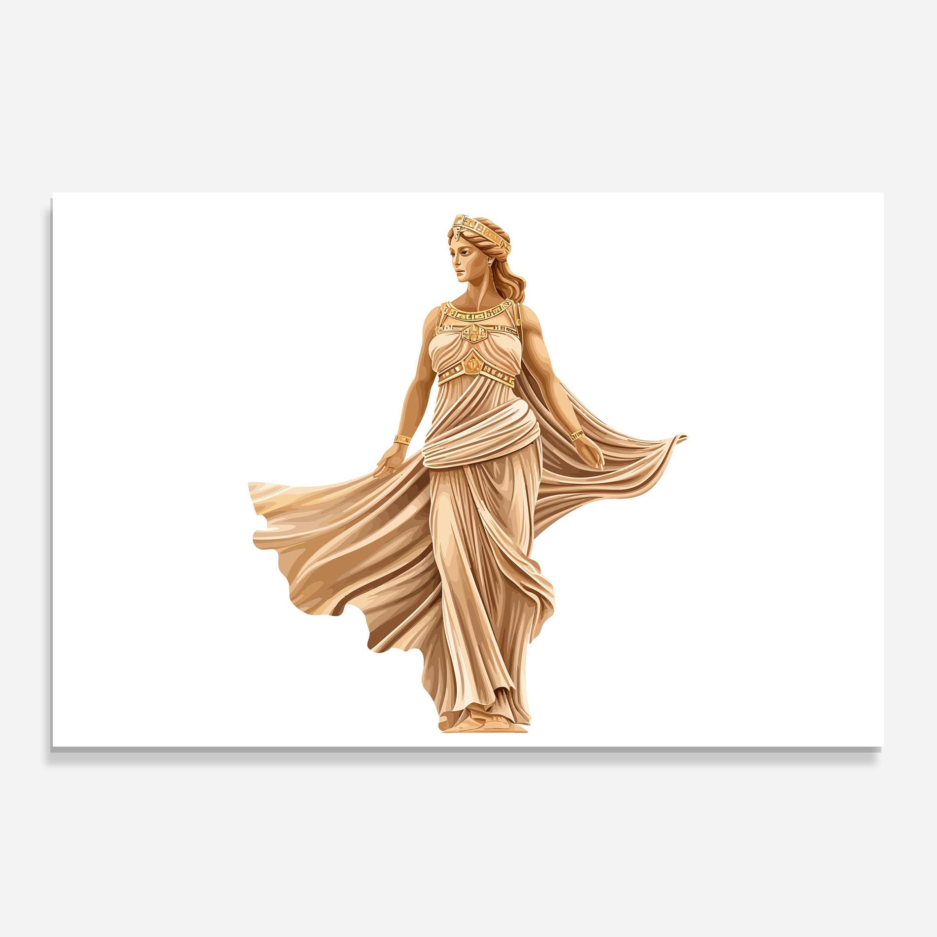 Küchenrückwand Glas Gold Statue mockup 0