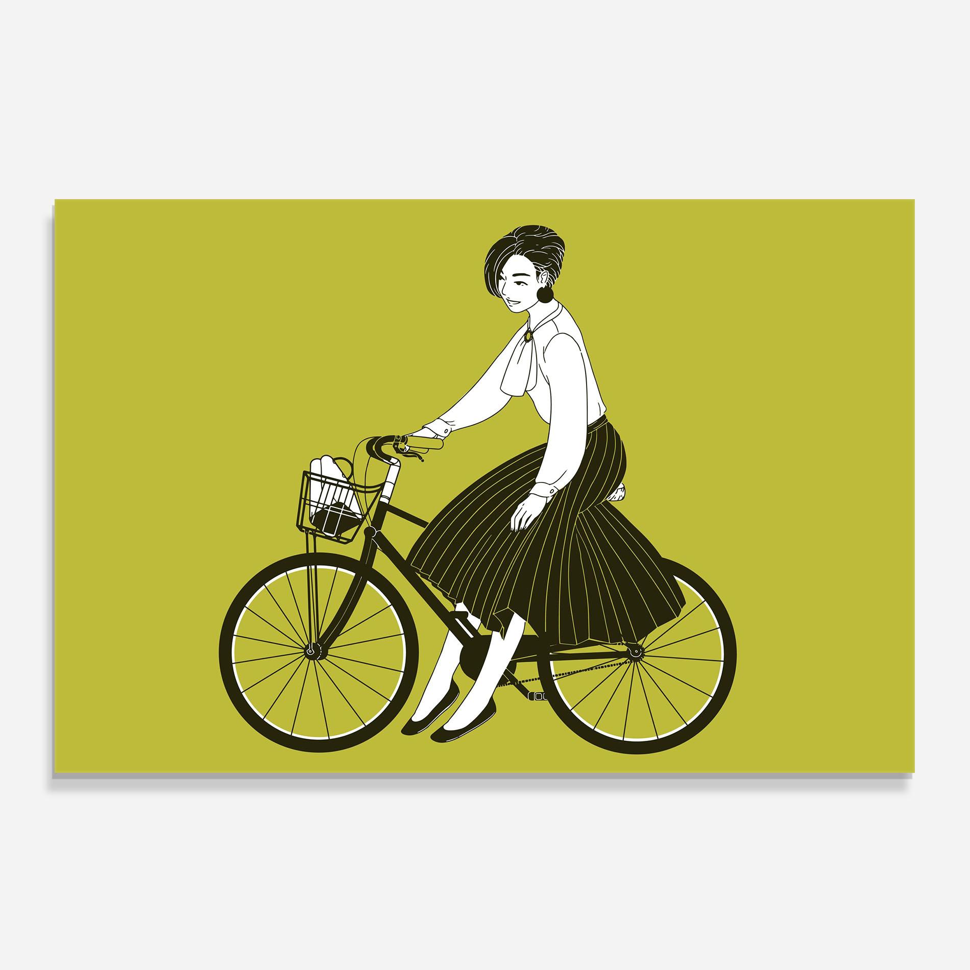 Küchenrückwand Glas Vintage Bicycle mockup 0