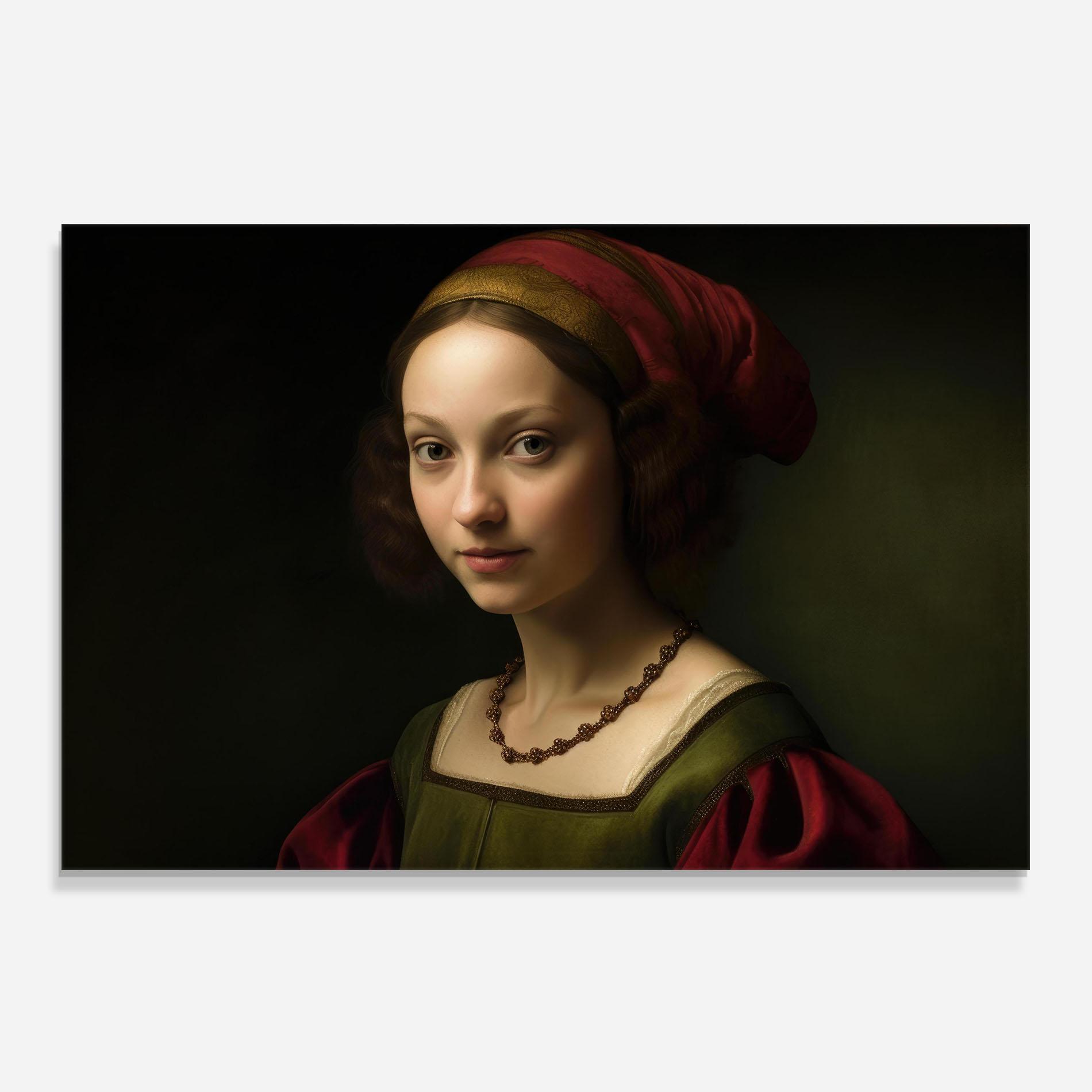 Küchenrückwand Glas Vintage Old Painting mockup 0