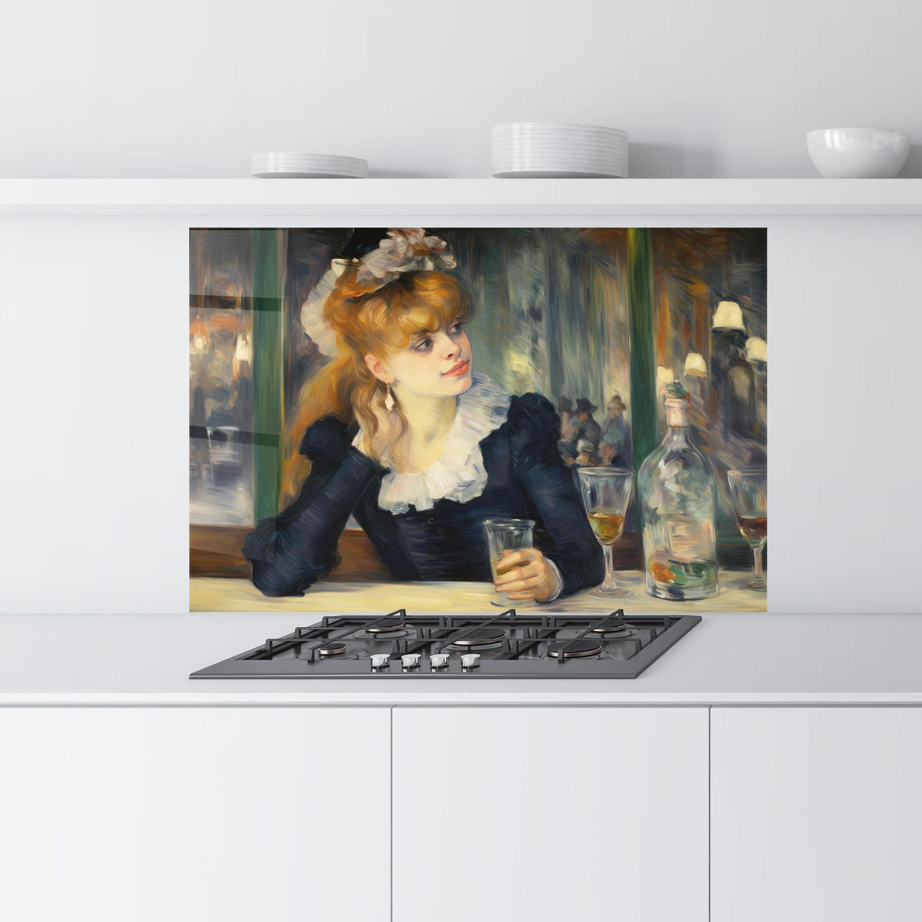 Küchenrückwand Glas Elegant Vintage Fashion mockup 9