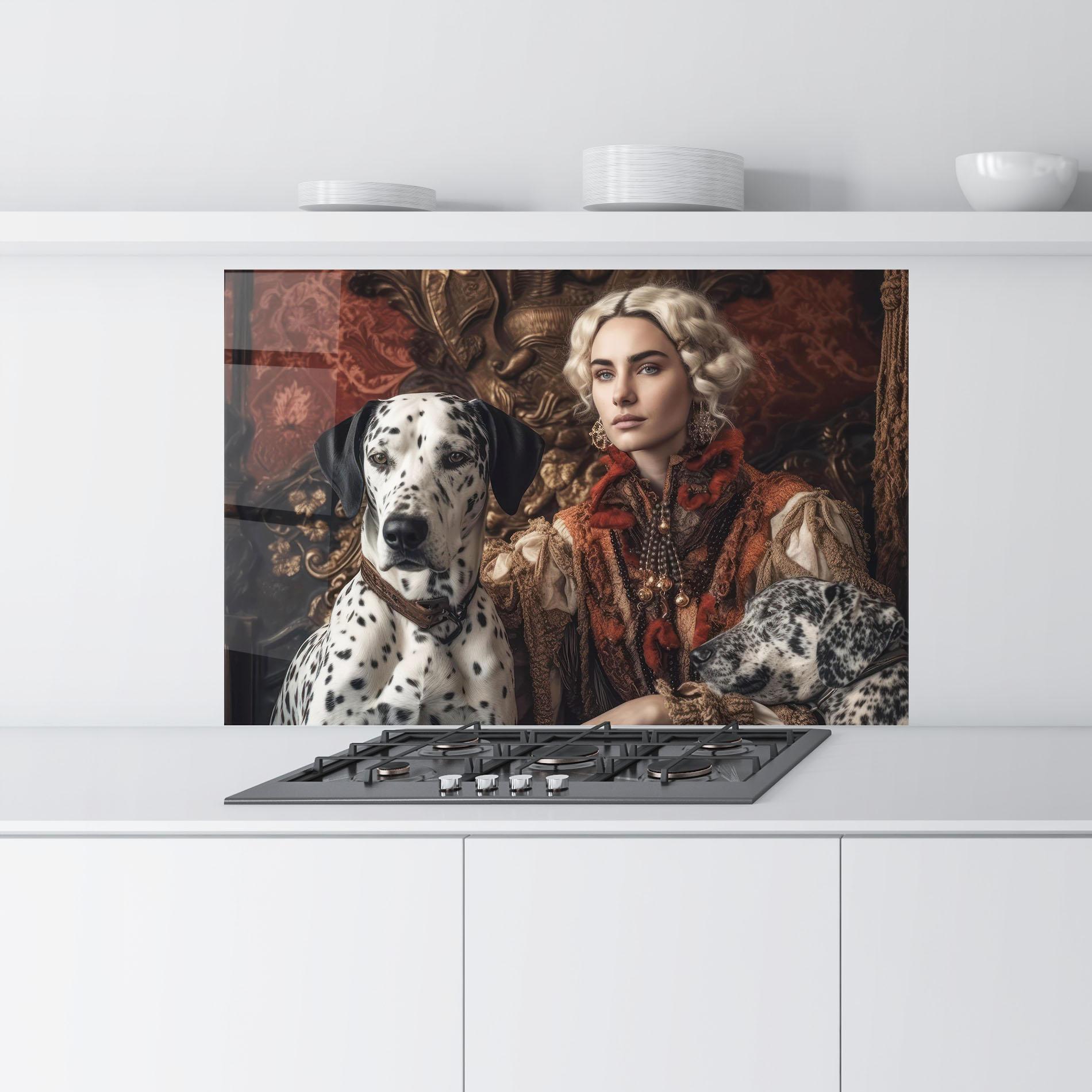 Küchenrückwand Glas Queen Fashion mockup 9