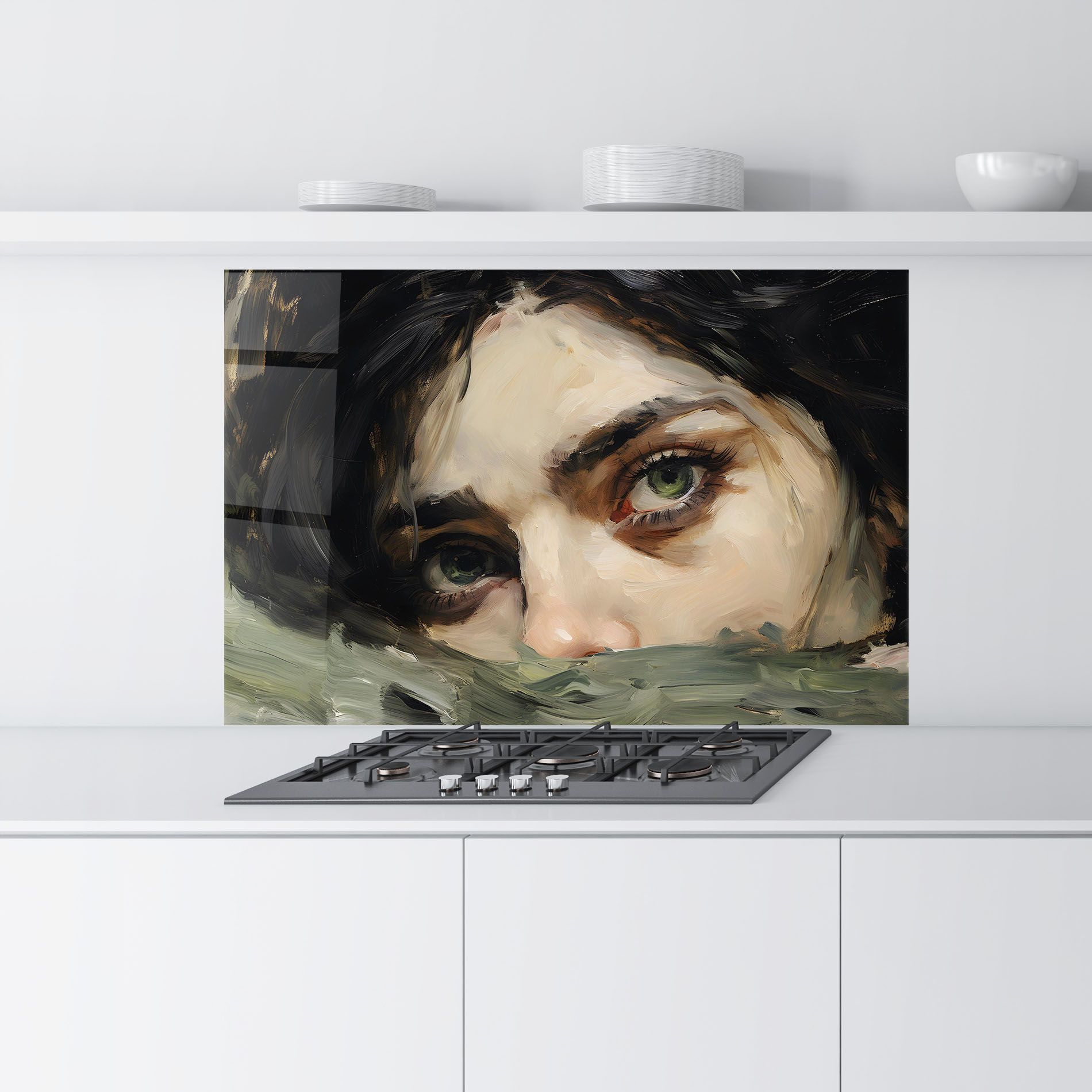 Vintage Green Eyes Art mockup 9