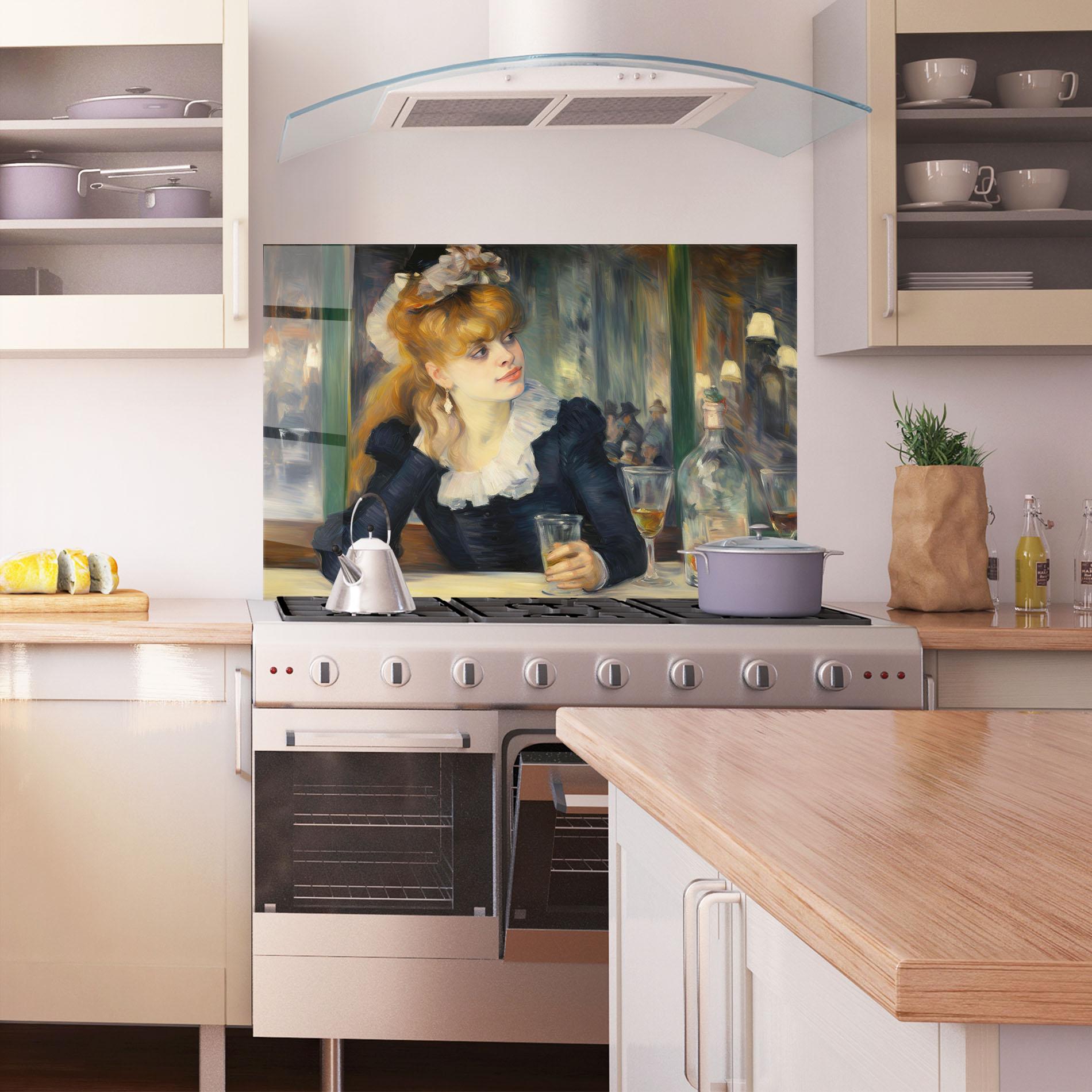 Küchenrückwand Glas Elegant Vintage Fashion mockup 1