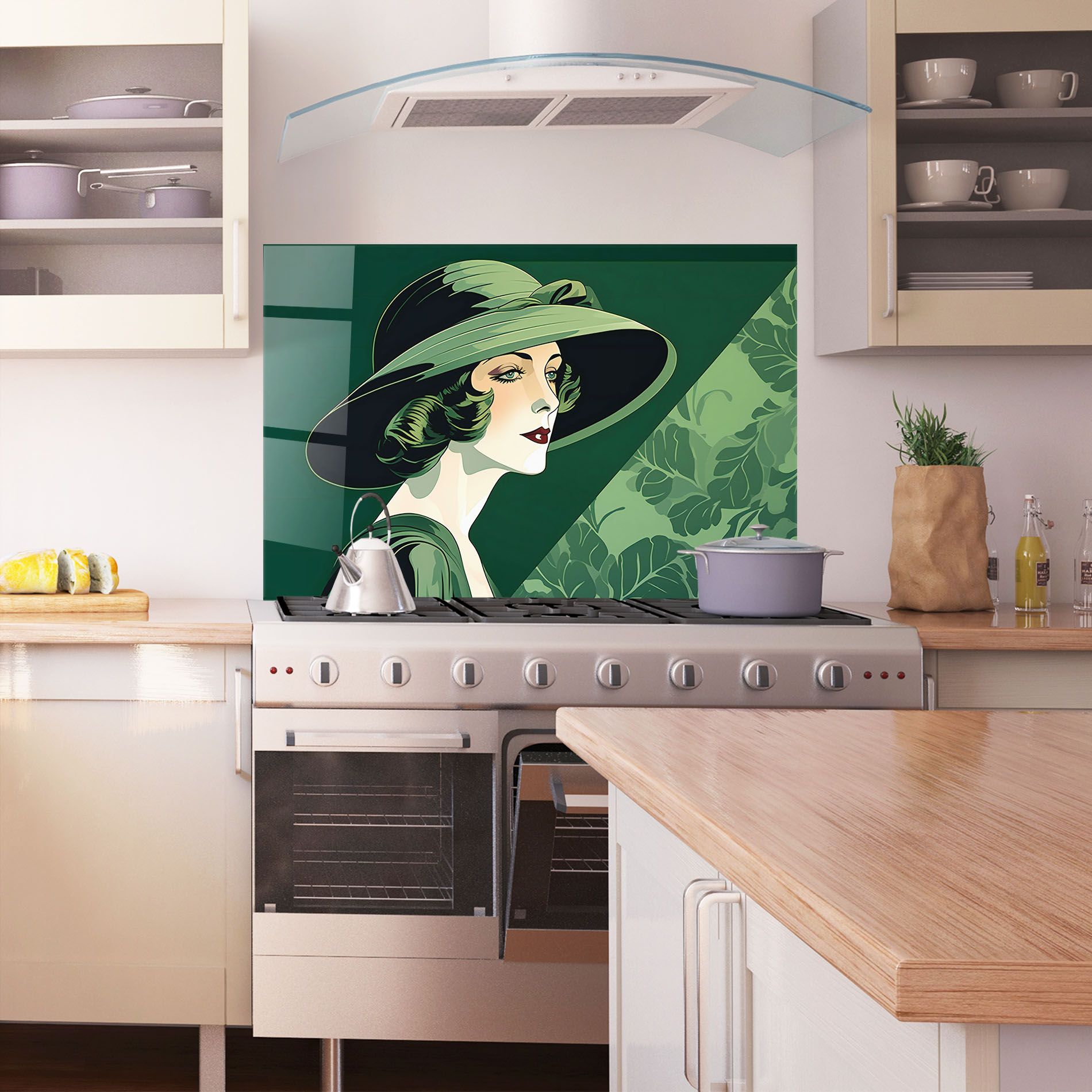 Green Woman Painting mockup 1