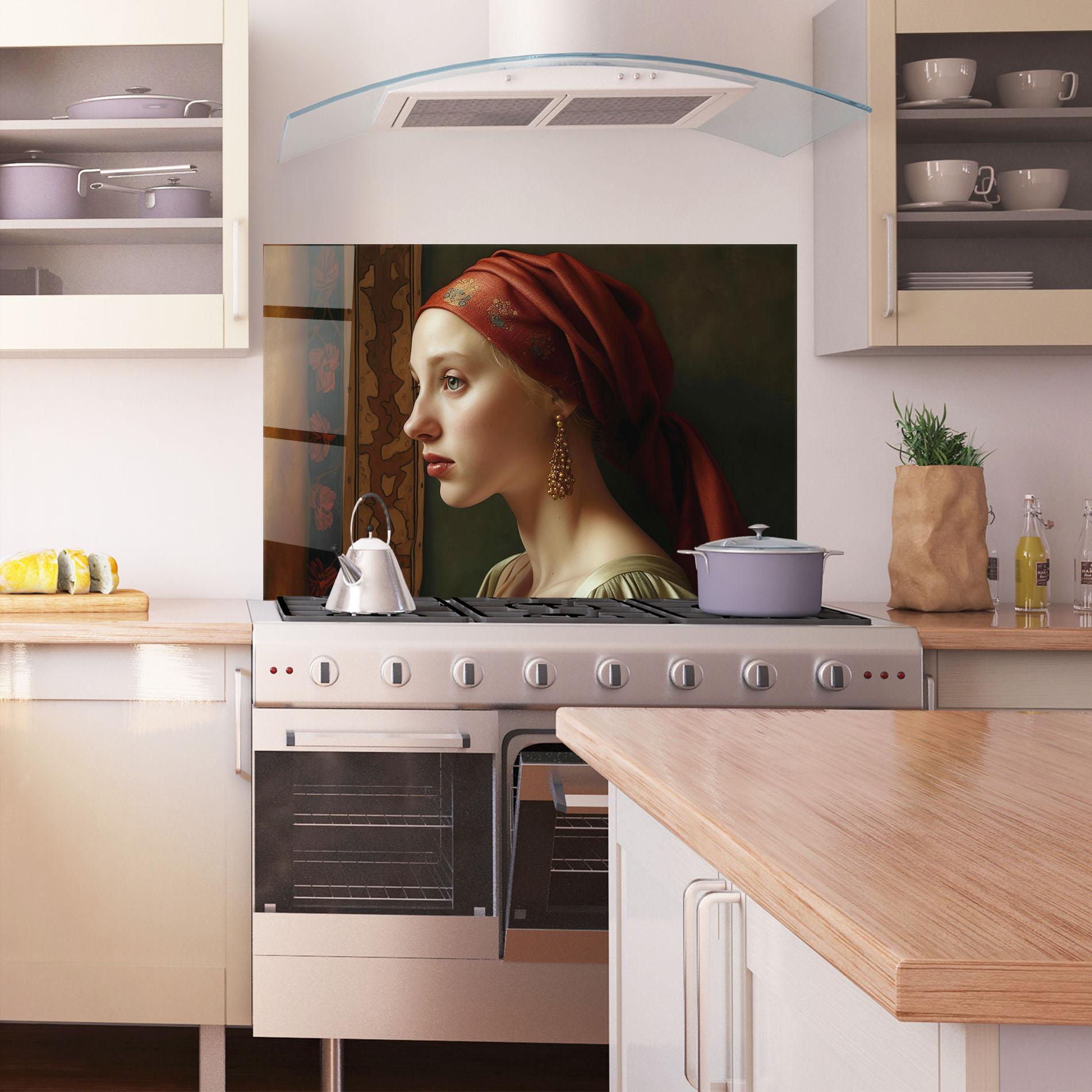 Küchenrückwand Glas Timeless Beauty mockup 1