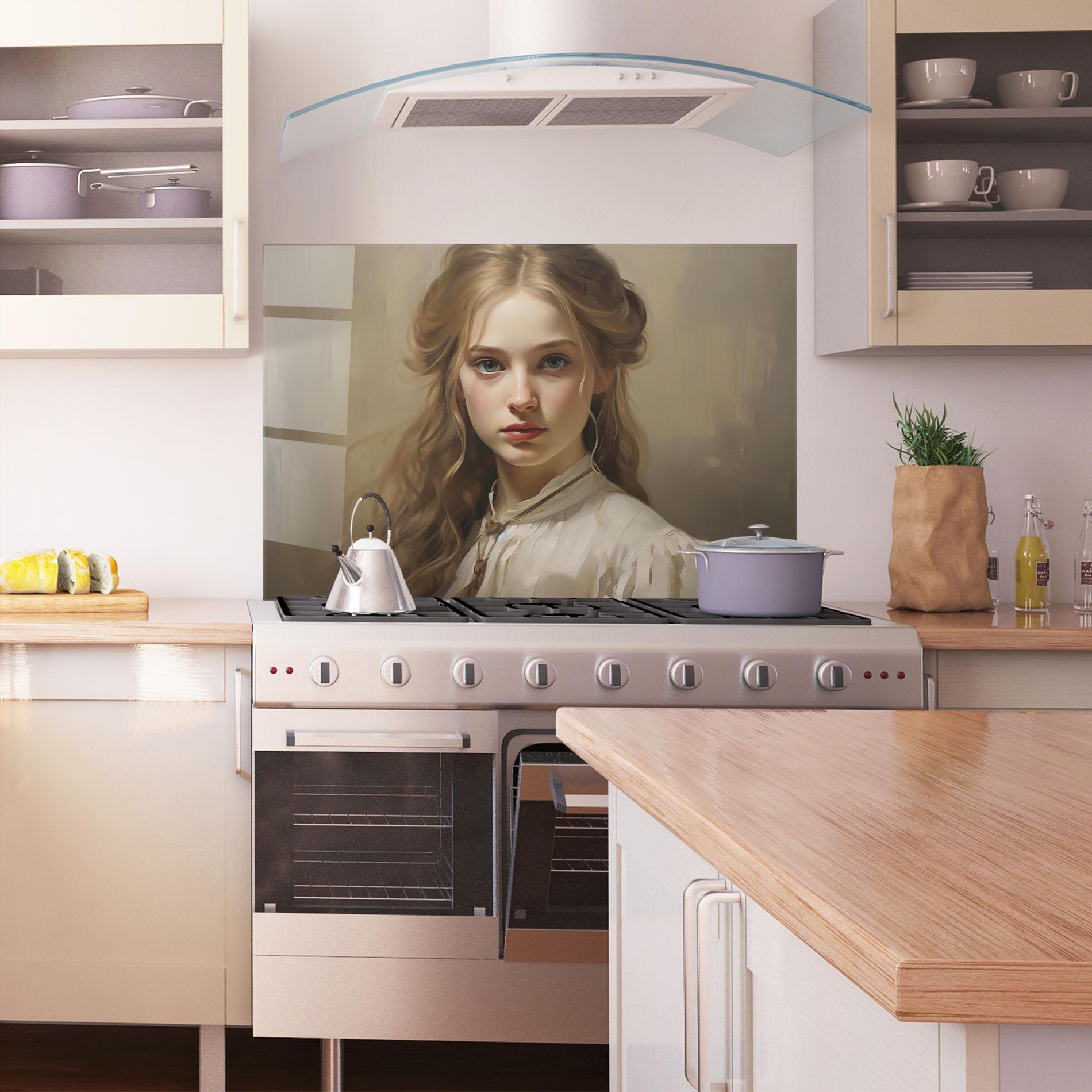 Küchenrückwand Glas Timeless Portrait mockup 1