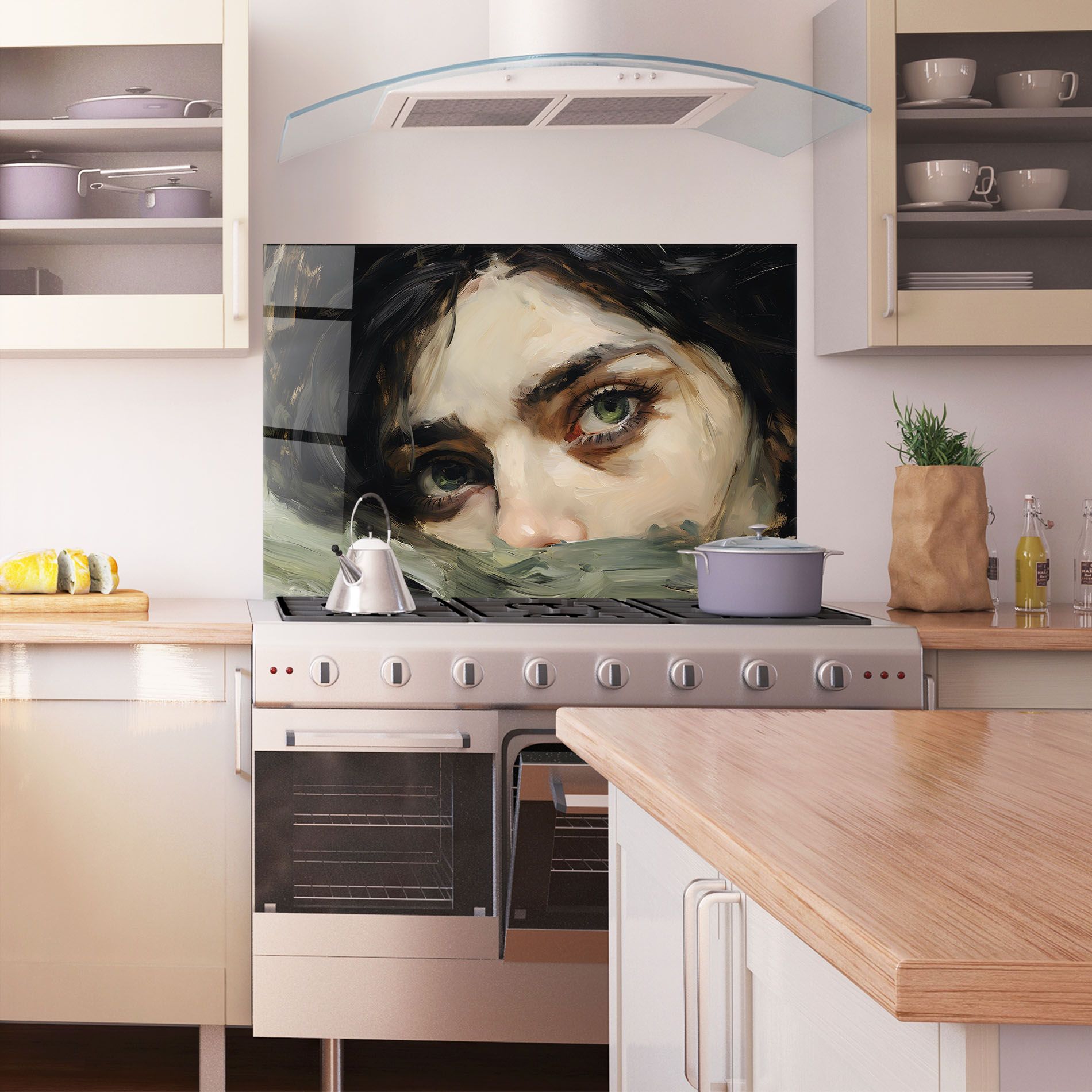 Vintage Green Eyes Art mockup 1