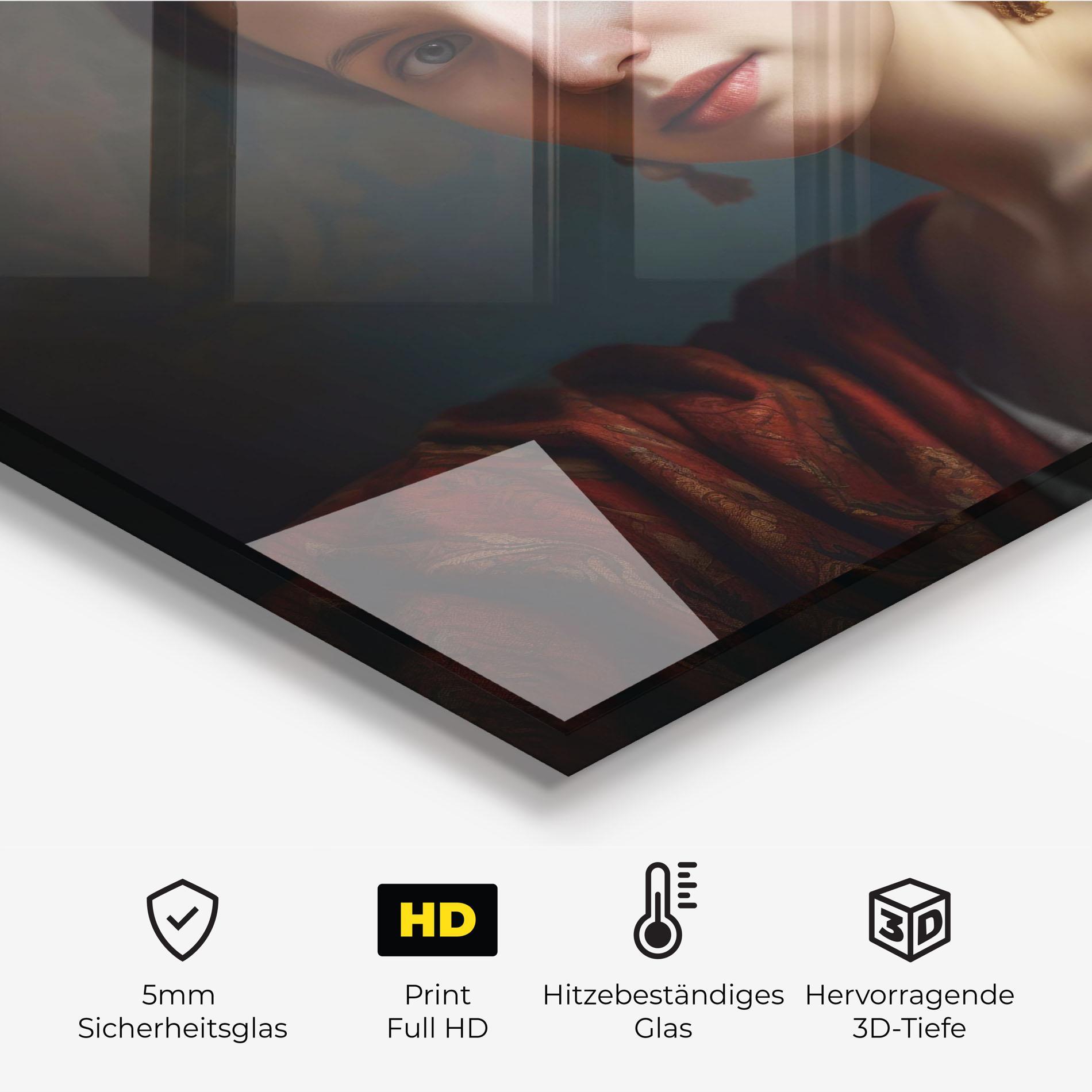 Küchenrückwand Glas Classical Painting mockup 2