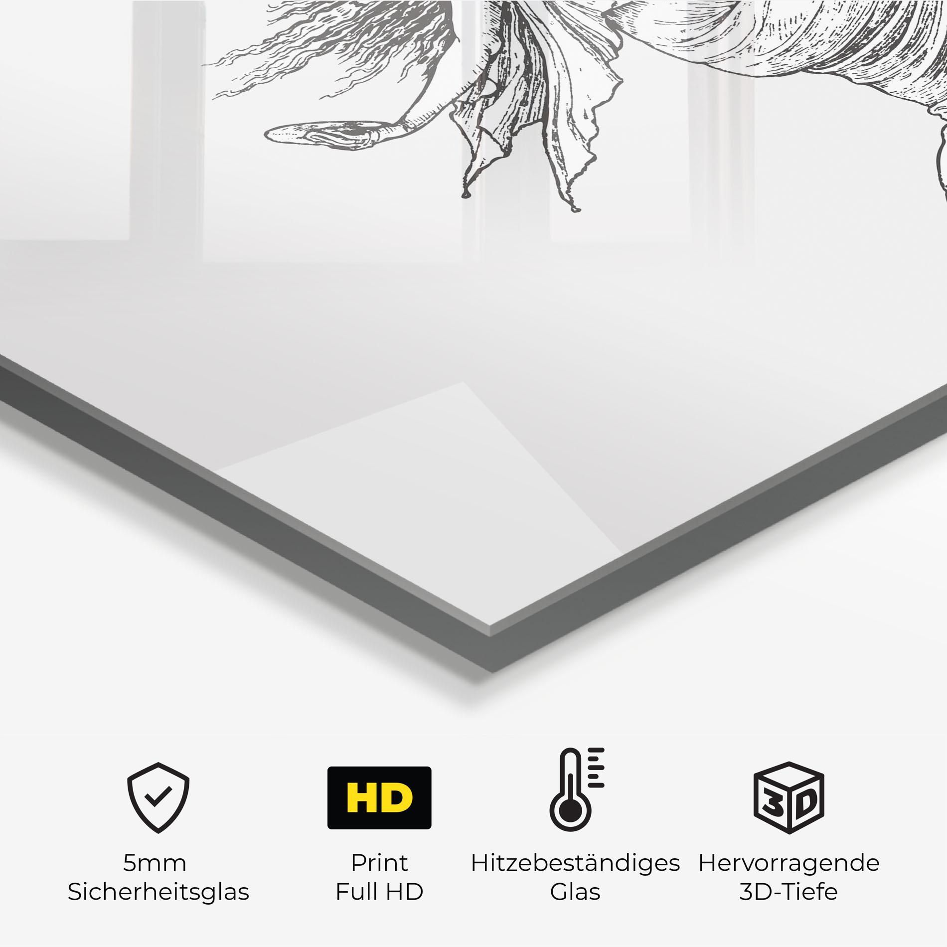 Küchenrückwand Glas Vintage Dance mockup 2