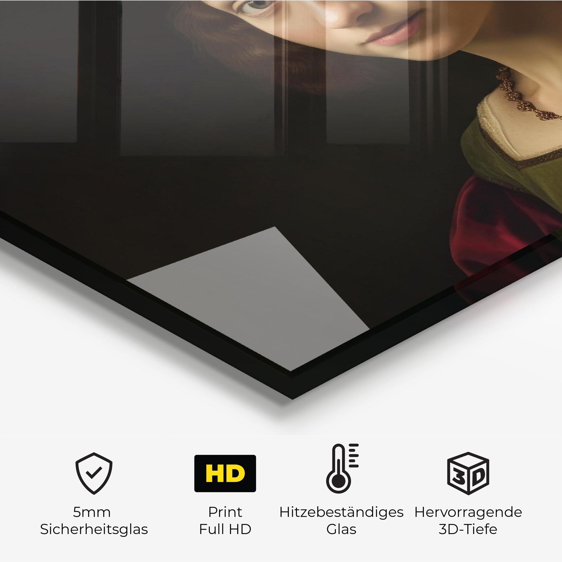 Küchenrückwand Glas Vintage Old Painting mockup 2