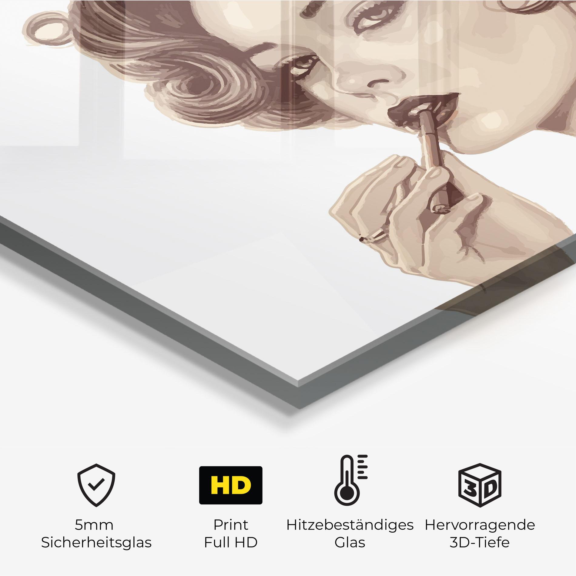 Küchenrückwand Glas Vintage Smoking mockup 2