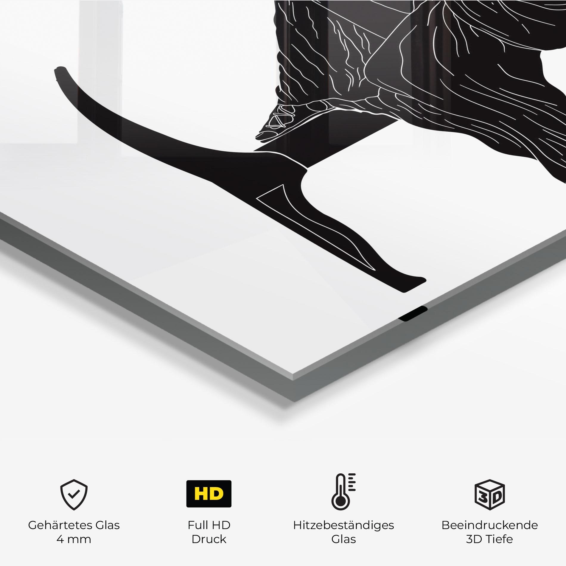 Küchenrückwand Glas Statue Pearls mockup 2