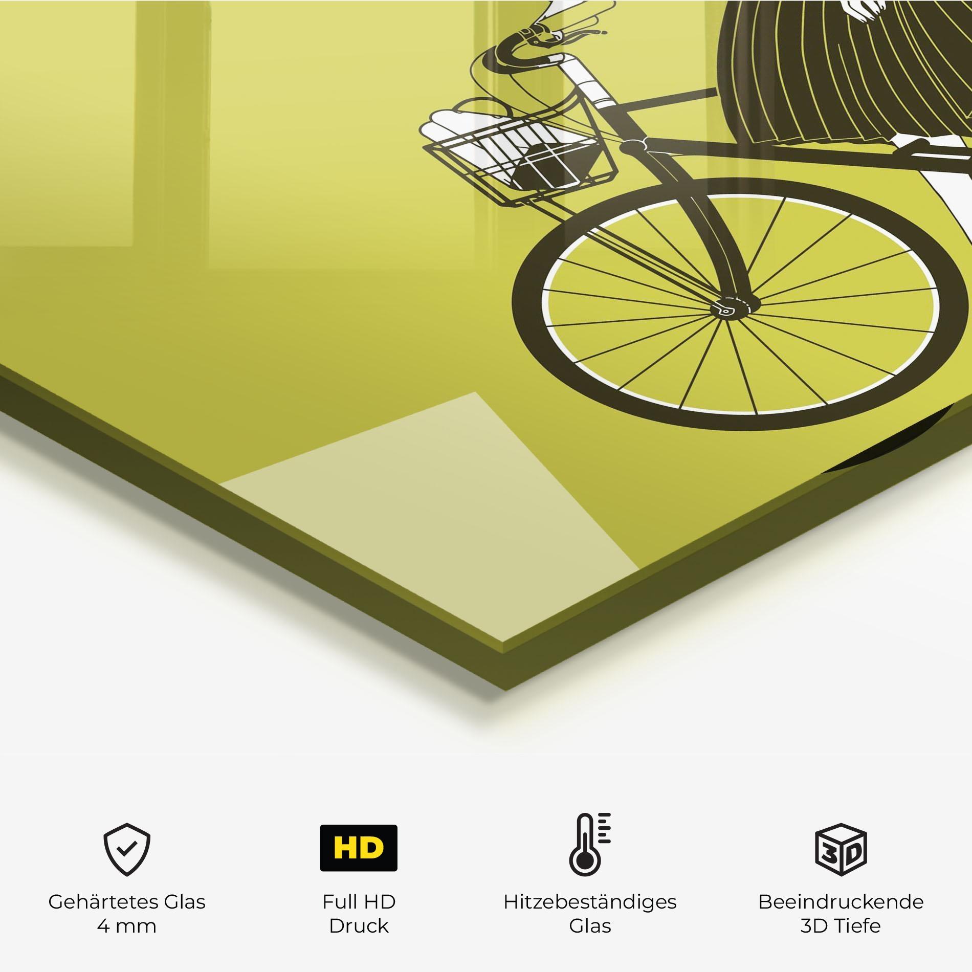 Küchenrückwand Glas Vintage Bicycle mockup 2