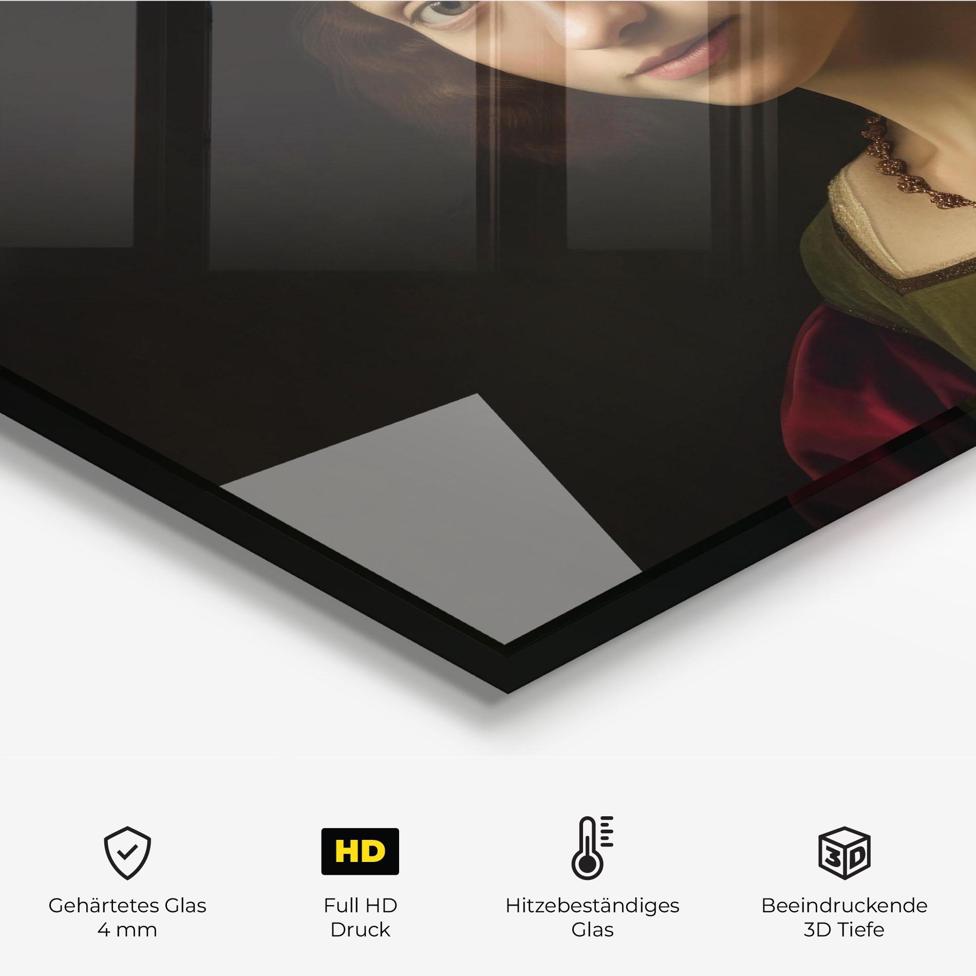 Küchenrückwand Glas Vintage Old Painting mockup 2