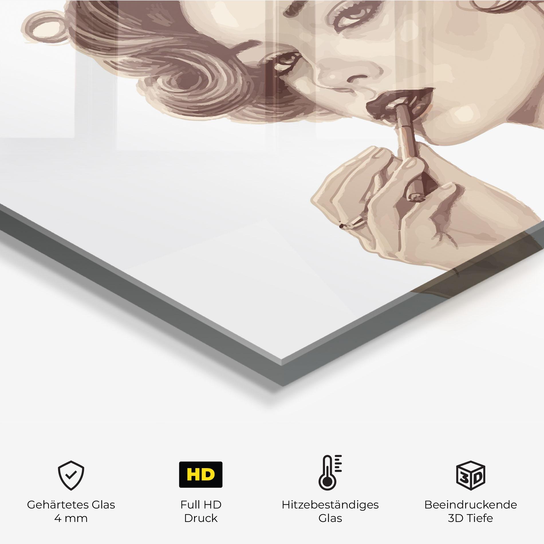 Küchenrückwand Glas Vintage Smoking mockup 2