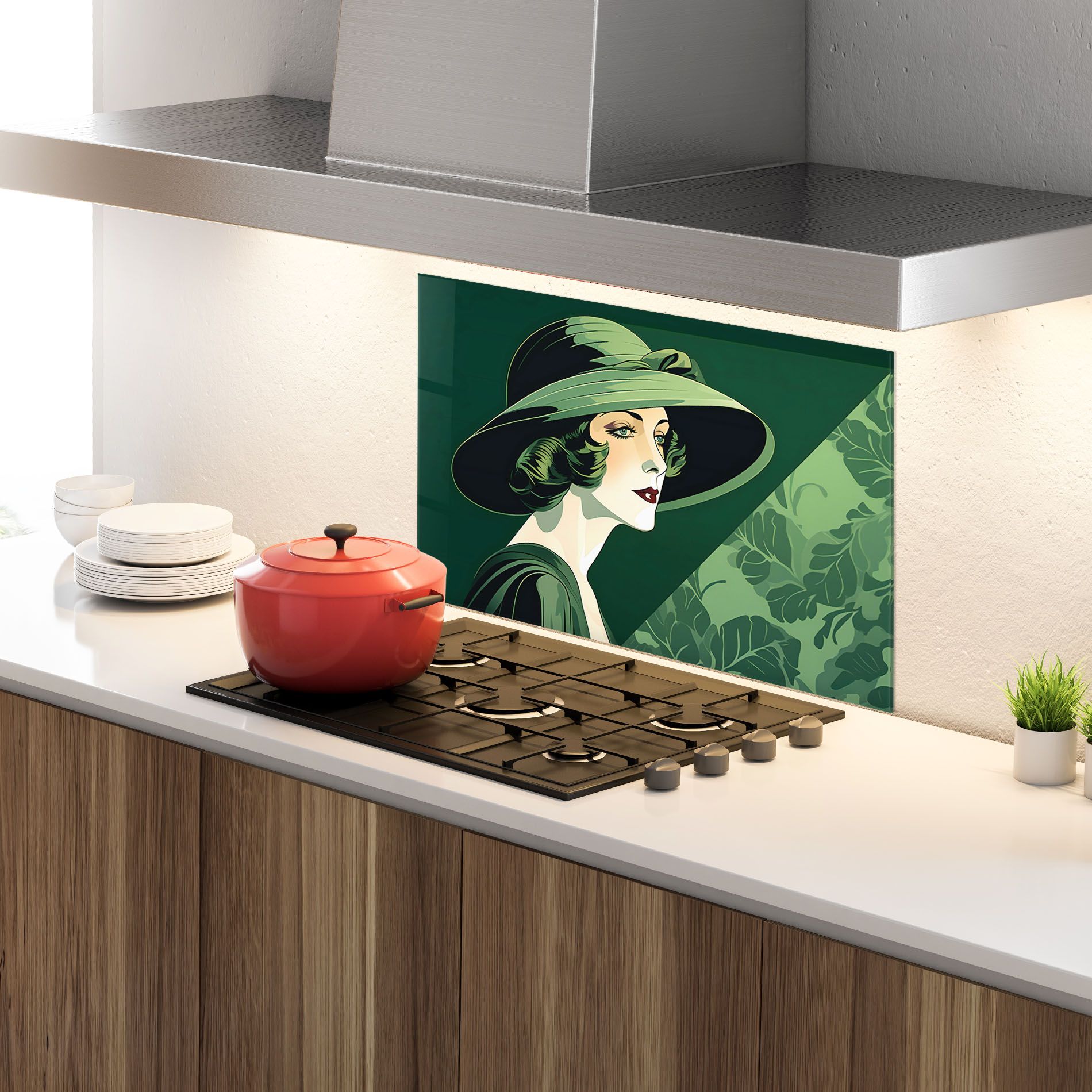Green Woman Painting mockup 4