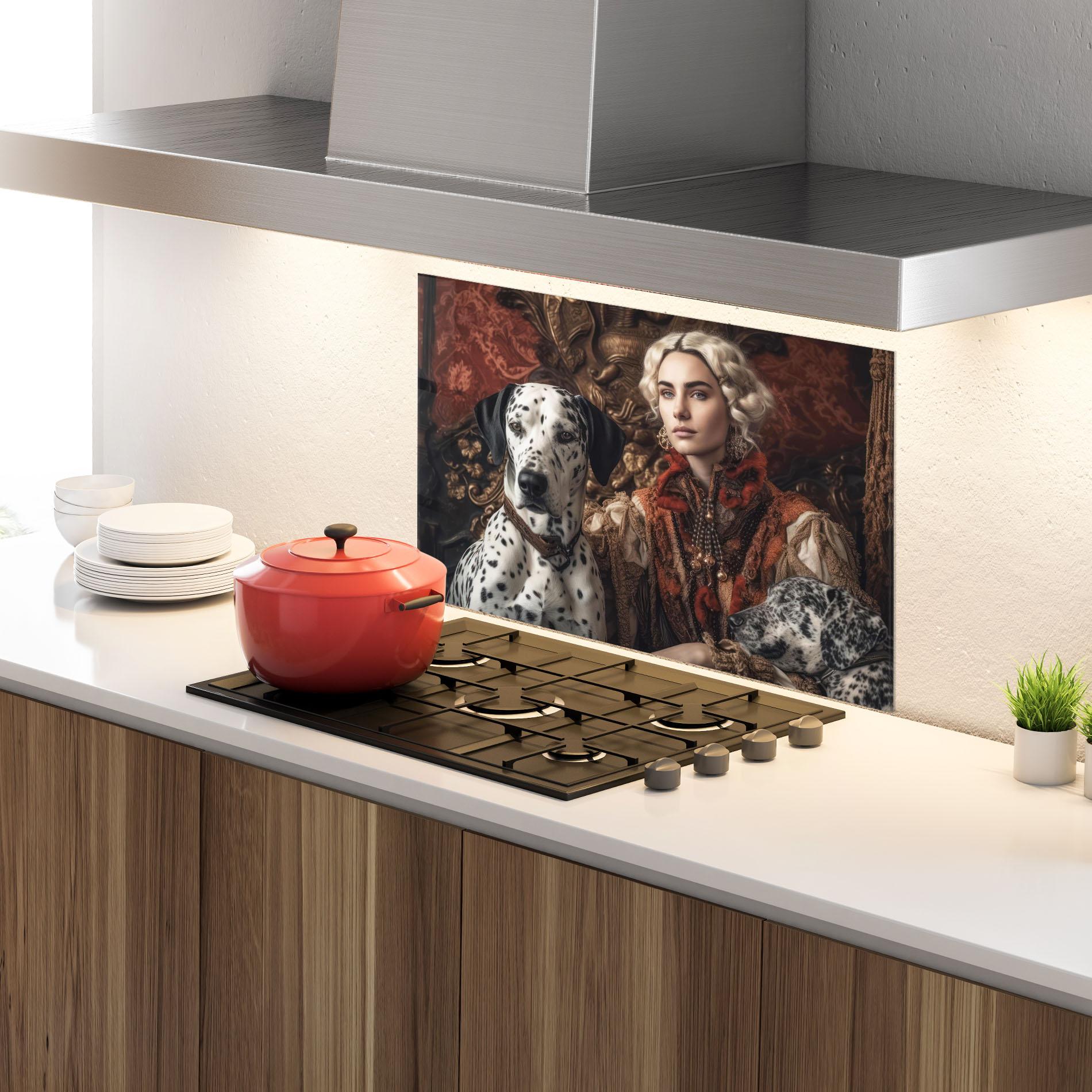 Küchenrückwand Glas Queen Fashion mockup 4