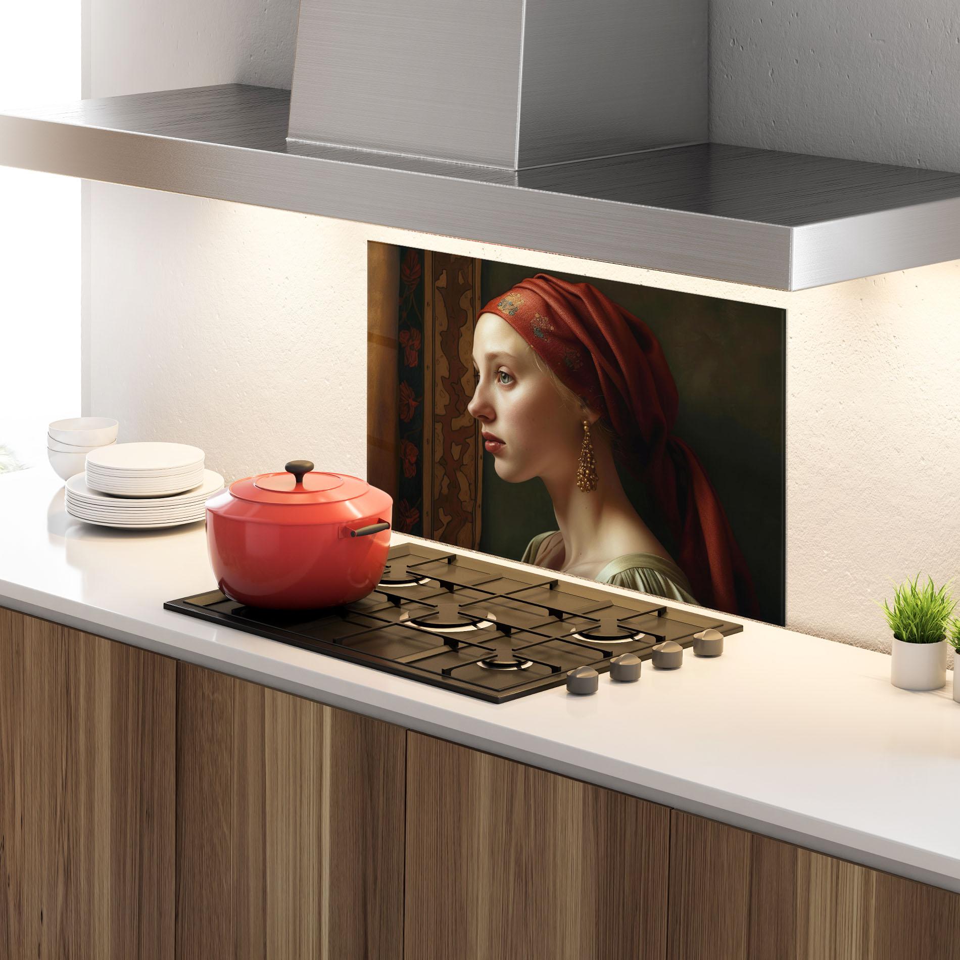 Küchenrückwand Glas Timeless Beauty mockup 4