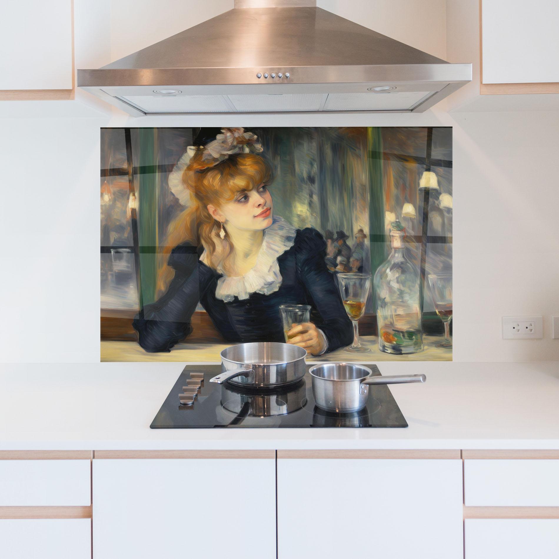 Küchenrückwand Glas Elegant Vintage Fashion mockup 5