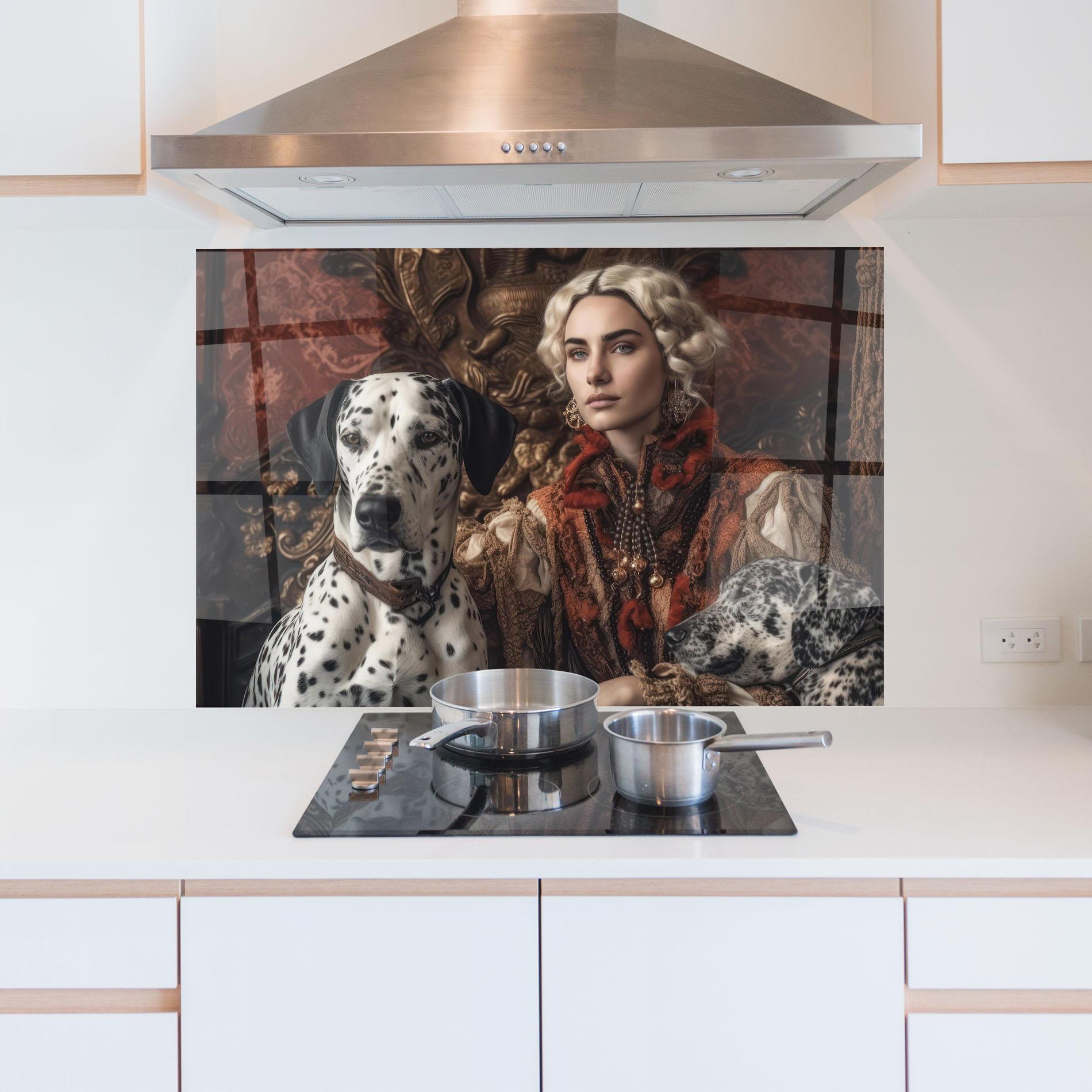 Küchenrückwand Glas Queen Fashion mockup 5