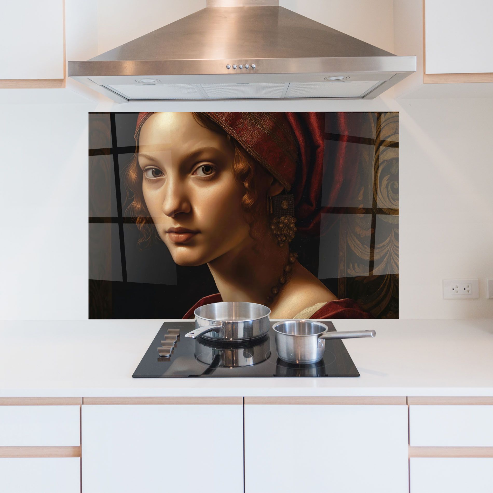 Red Hair Woman Art mockup 5