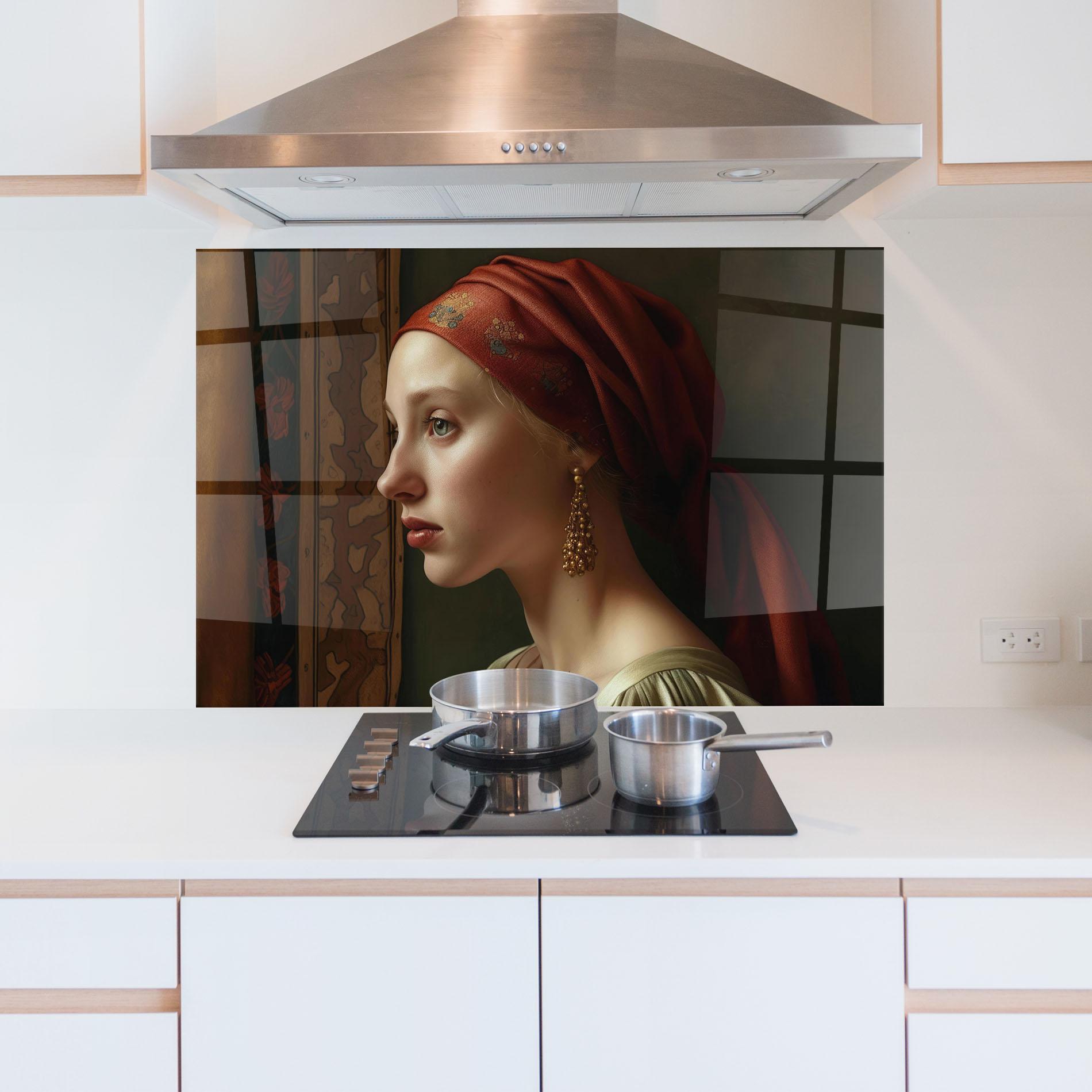 Küchenrückwand Glas Timeless Beauty mockup 5