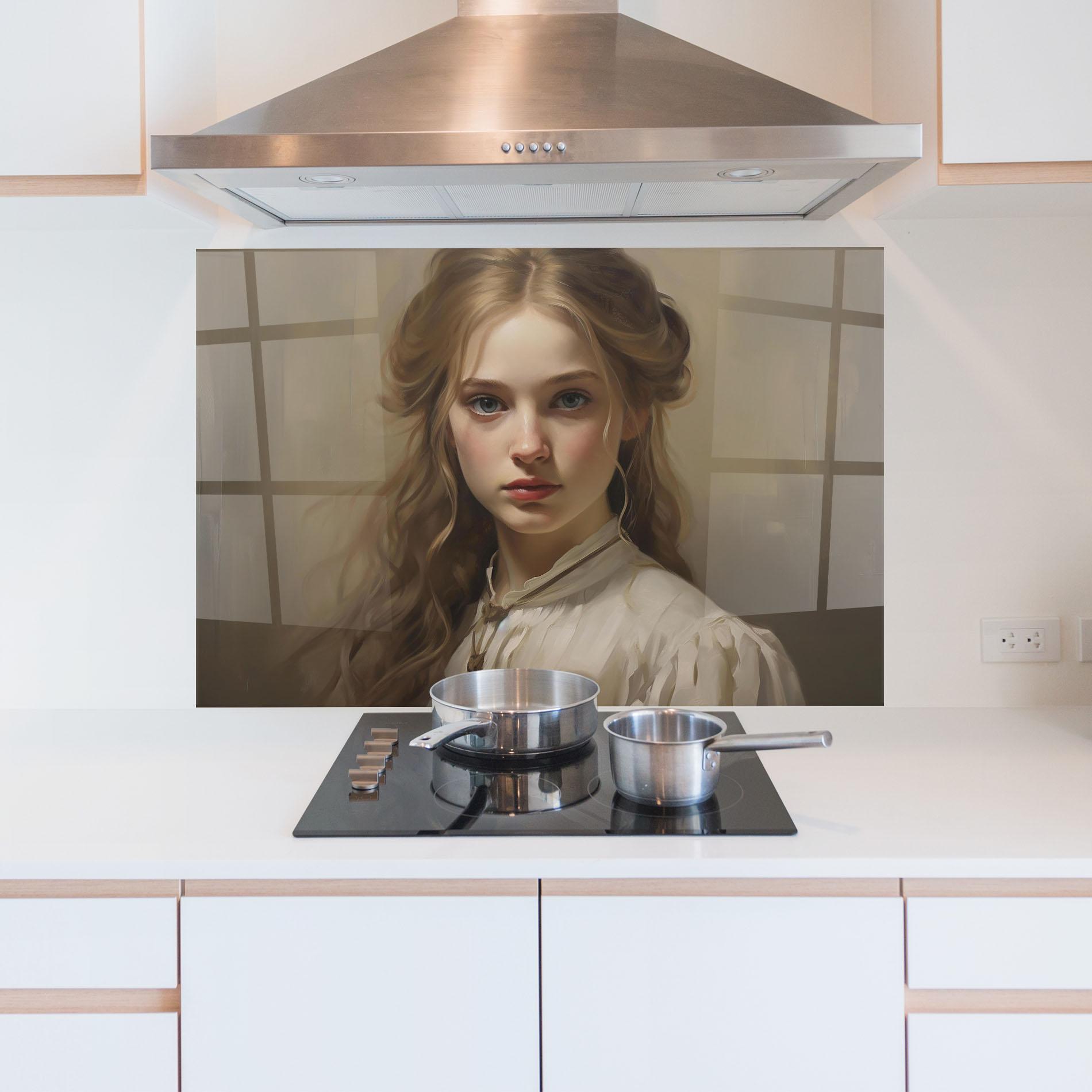 Küchenrückwand Glas Timeless Portrait mockup 5
