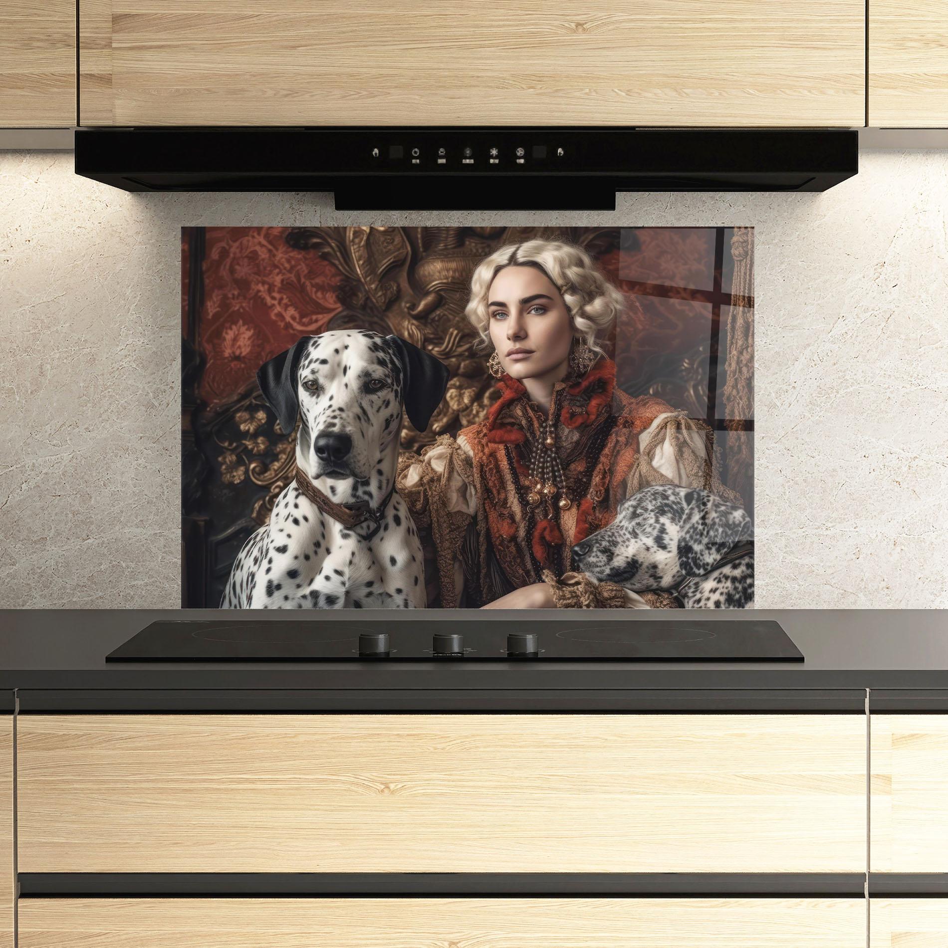 Küchenrückwand Glas Queen Fashion mockup 3