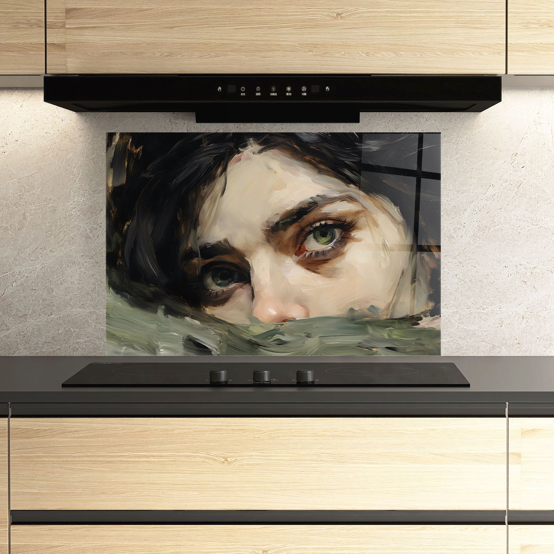 Vintage Green Eyes Art mockup 3