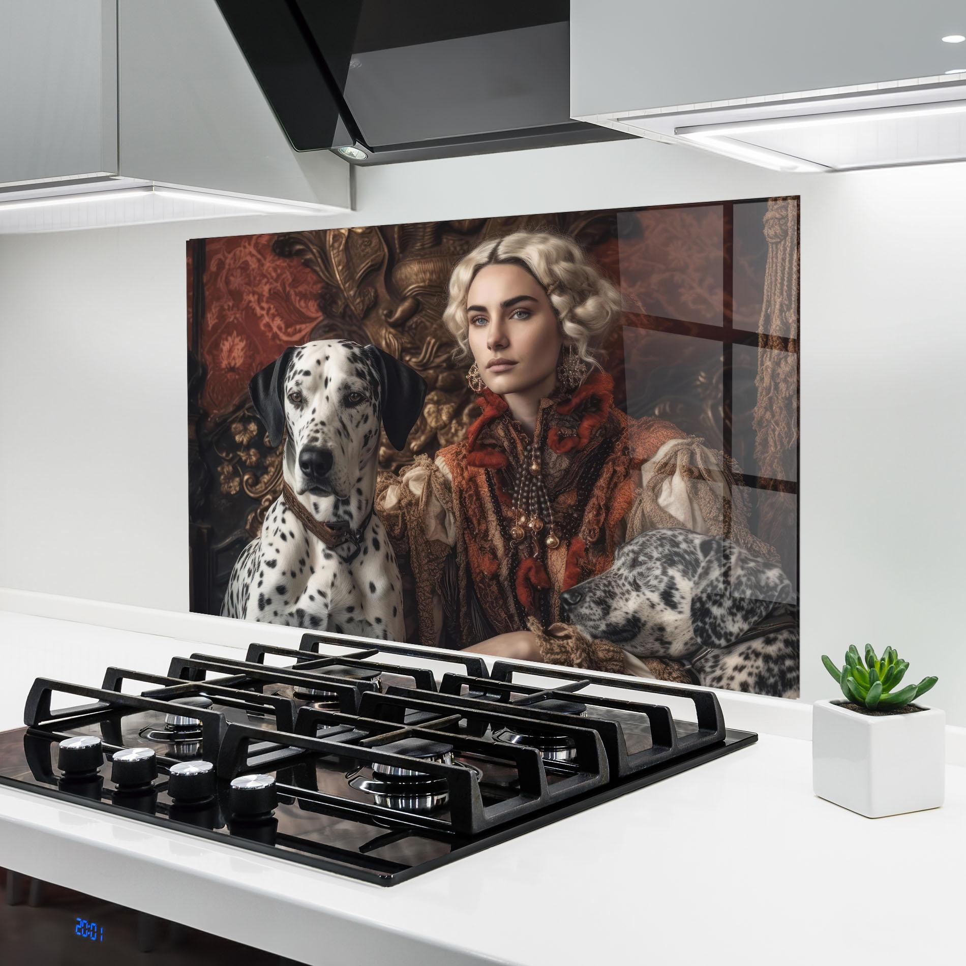 Küchenrückwand Glas Queen Fashion mockup 6