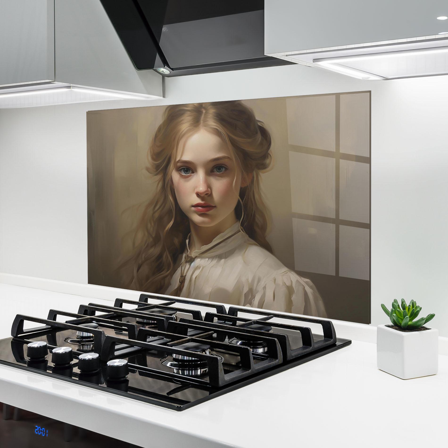 Küchenrückwand Glas Timeless Portrait mockup 6
