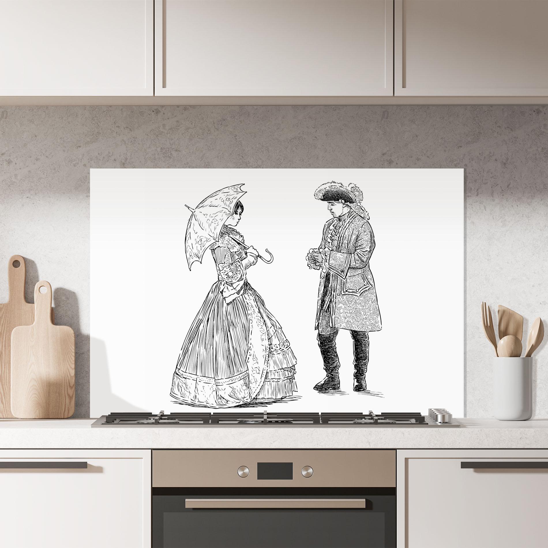 Küchenrückwand Glas Century Couple mockup 7