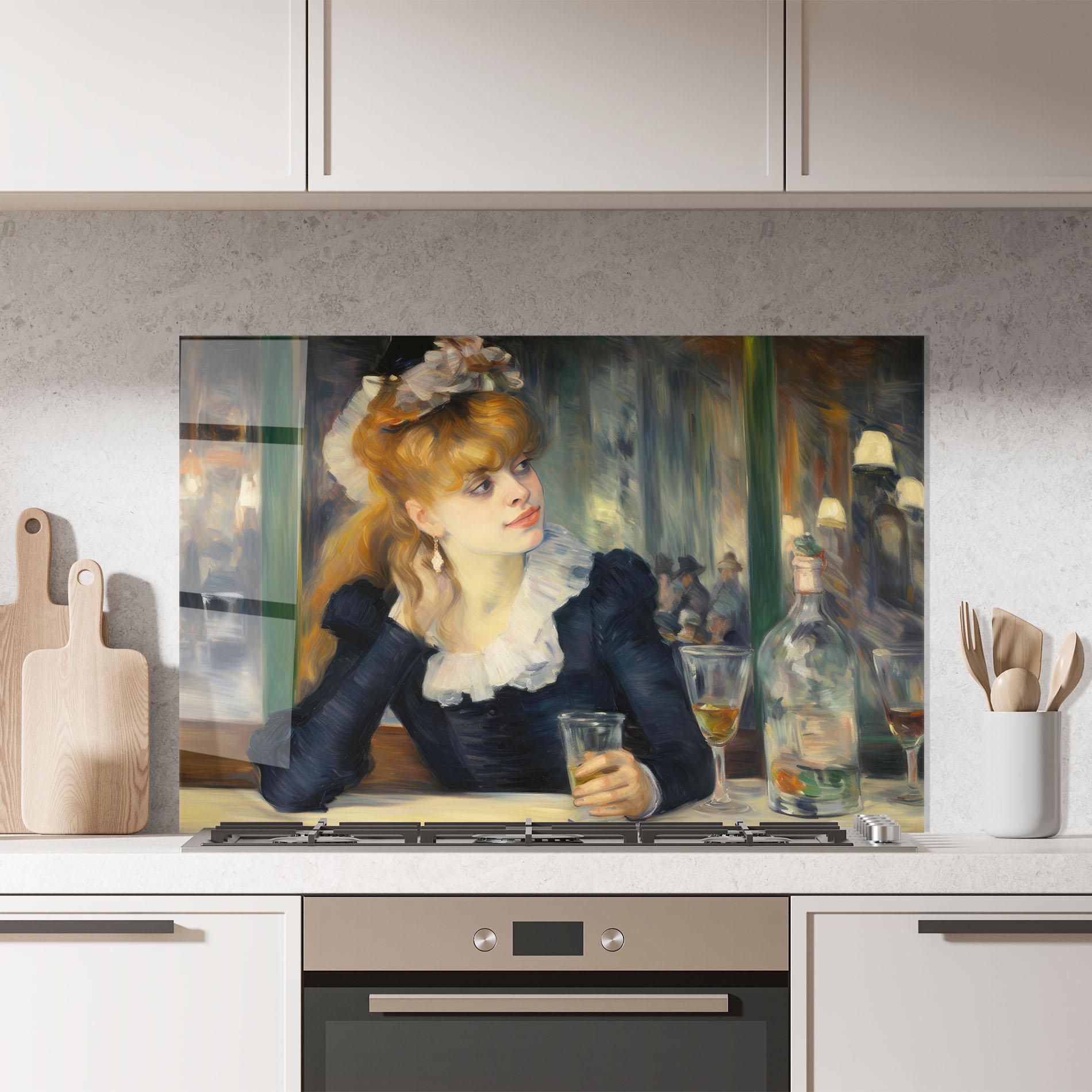 Küchenrückwand Glas Elegant Vintage Fashion mockup 7