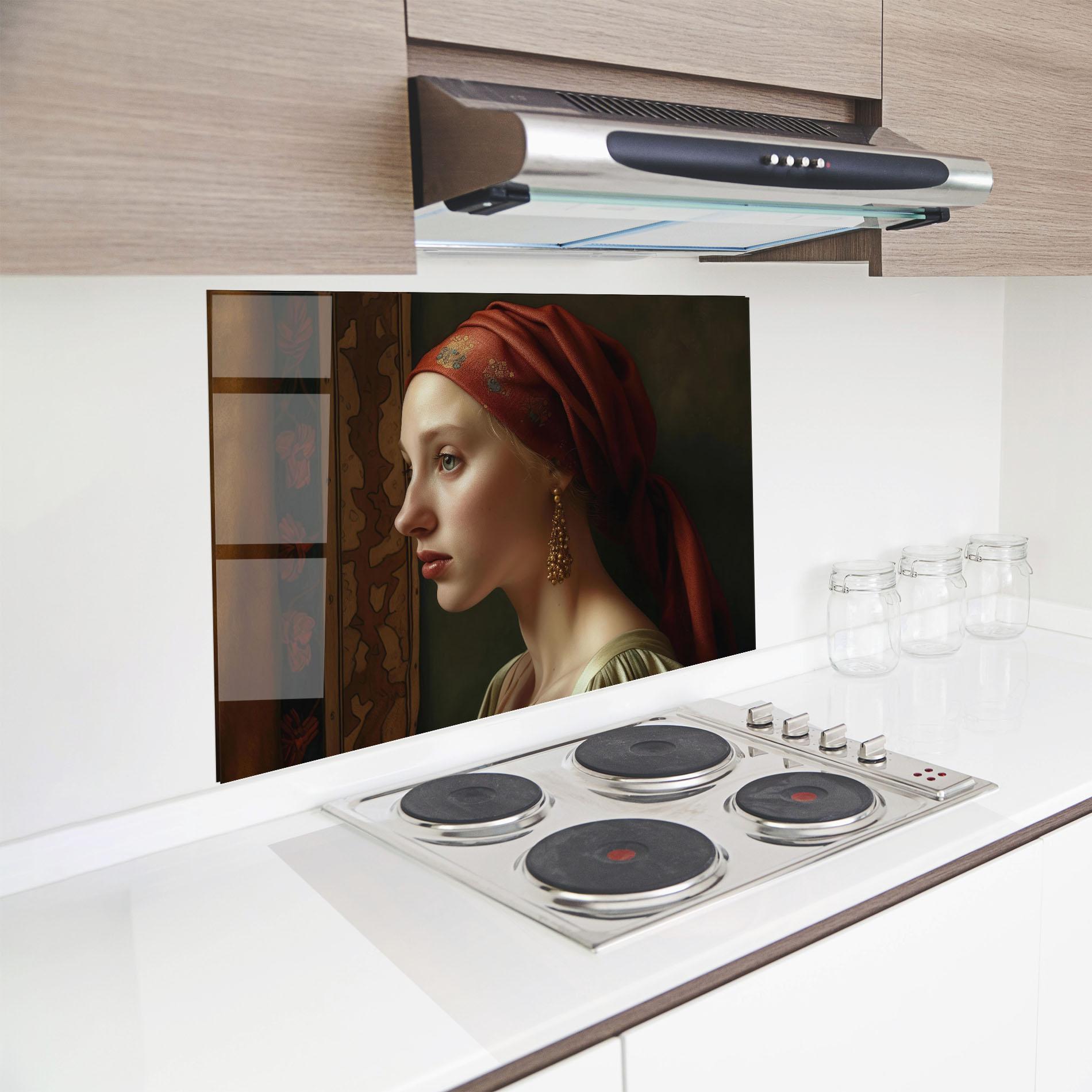 Küchenrückwand Glas Timeless Beauty mockup 8