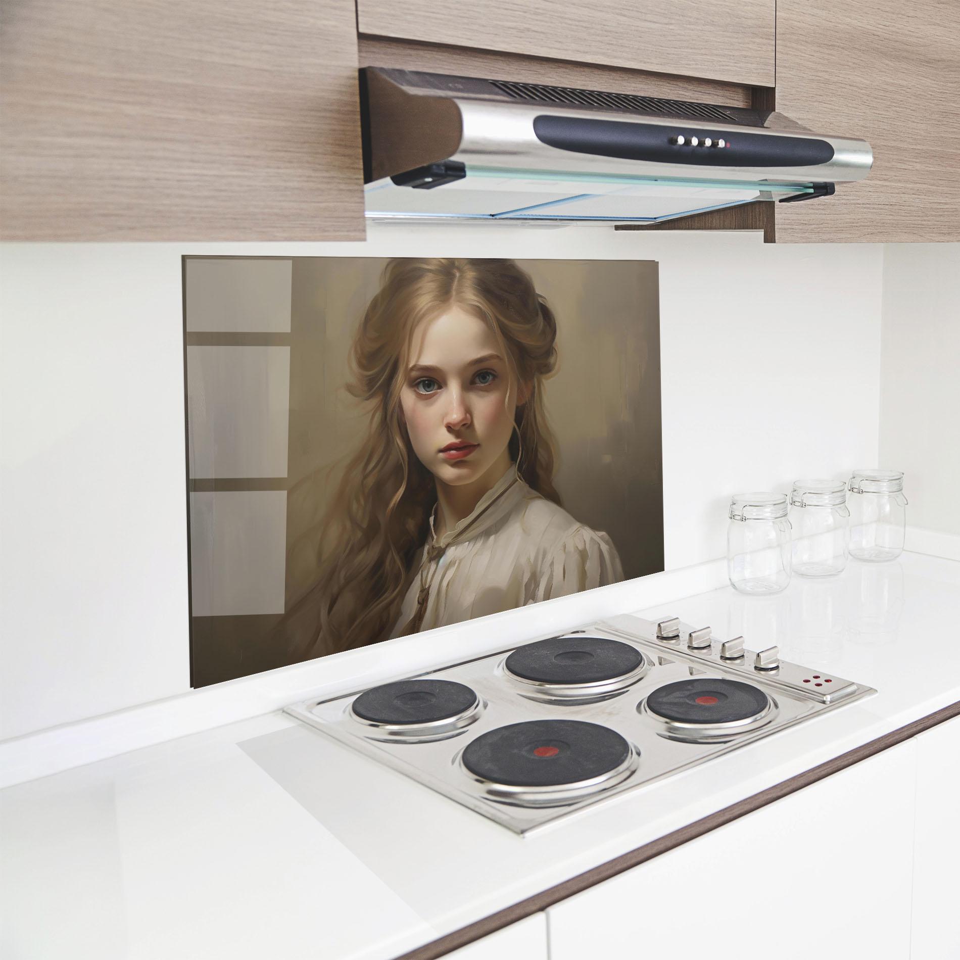 Küchenrückwand Glas Timeless Portrait mockup 8