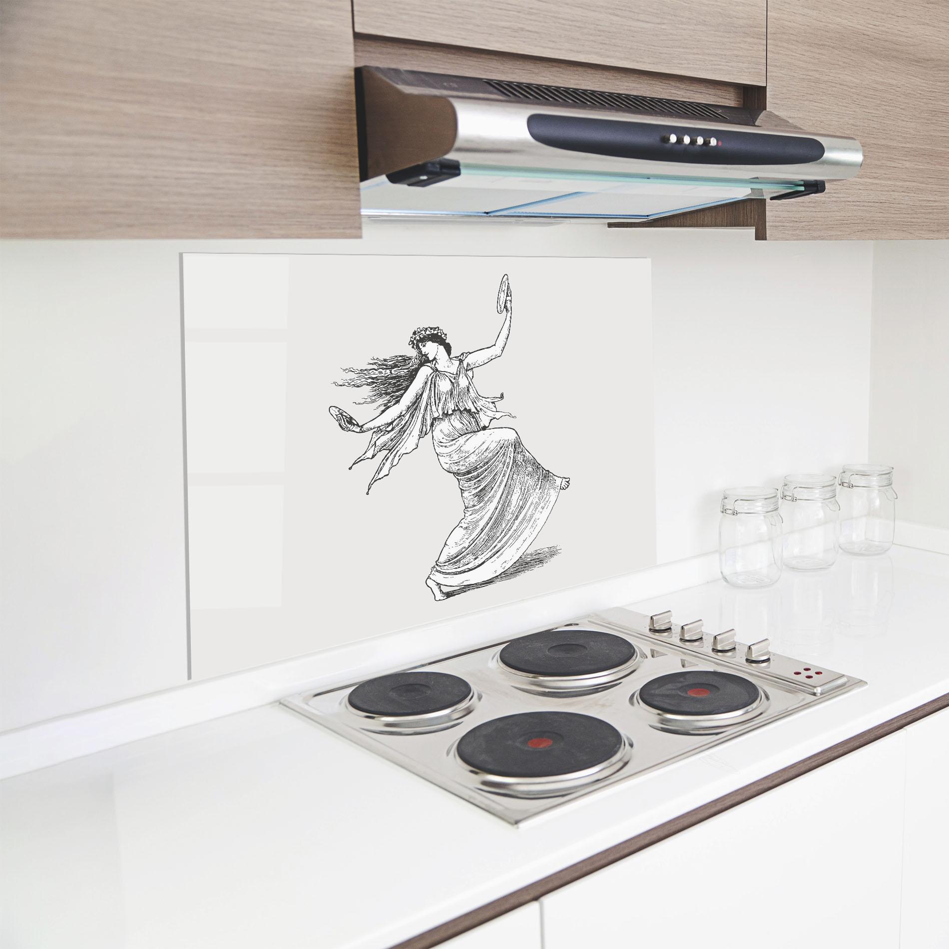 Küchenrückwand Glas Vintage Dance mockup 8